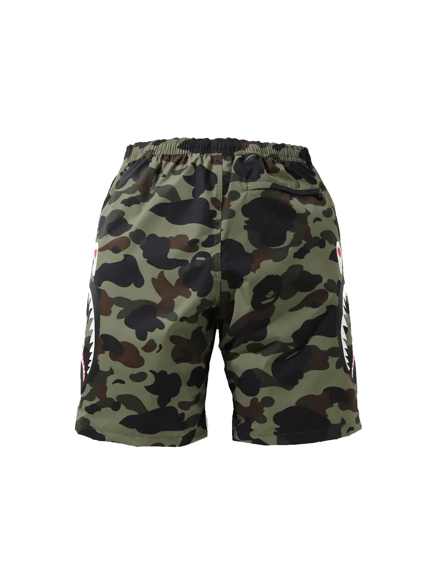 Мужские шорты с принтом BAPE 1st Camo Side Shark Beach Shorts BAPE — изображение 2 из 2, зеленый