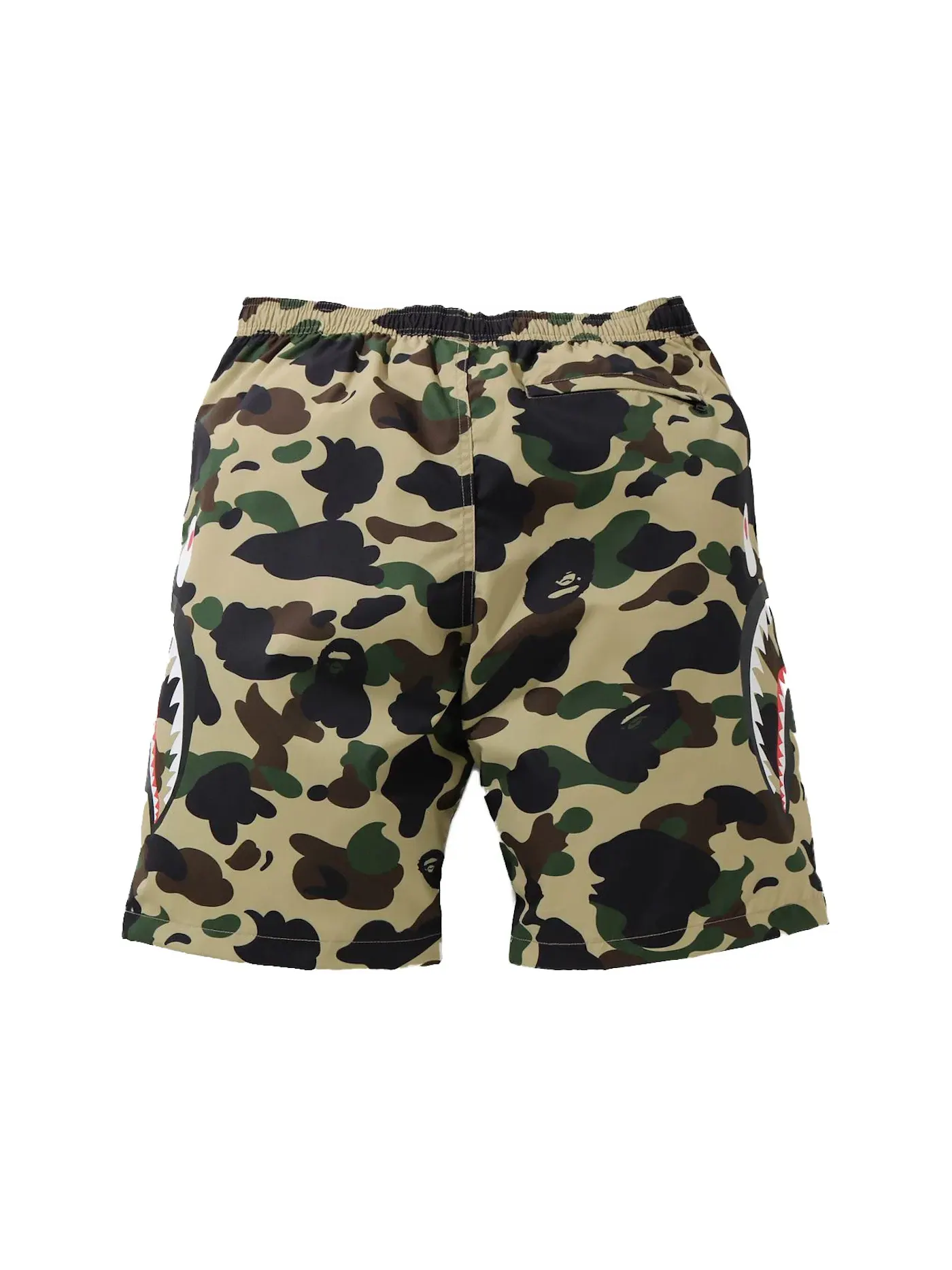 Мужские шорты с камуфляжным принтом BAPE 1st Camo Side Shark Beach Shorts — изображение 2 из 2, желтый