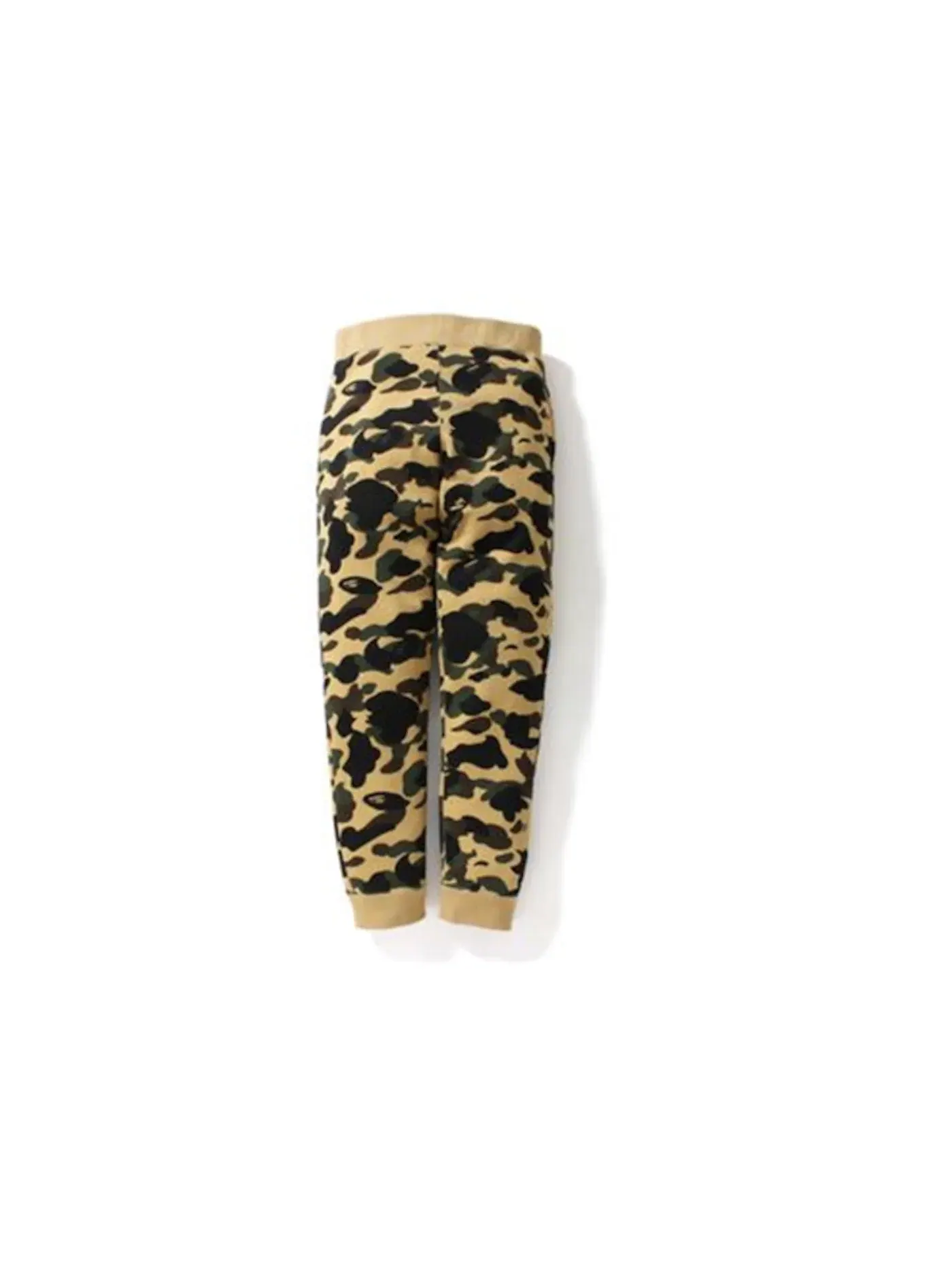 Мужские спортивные штаны с принтом 1st Camo Slim Sweat Pants BAPE — изображение 1 из 1, желтый