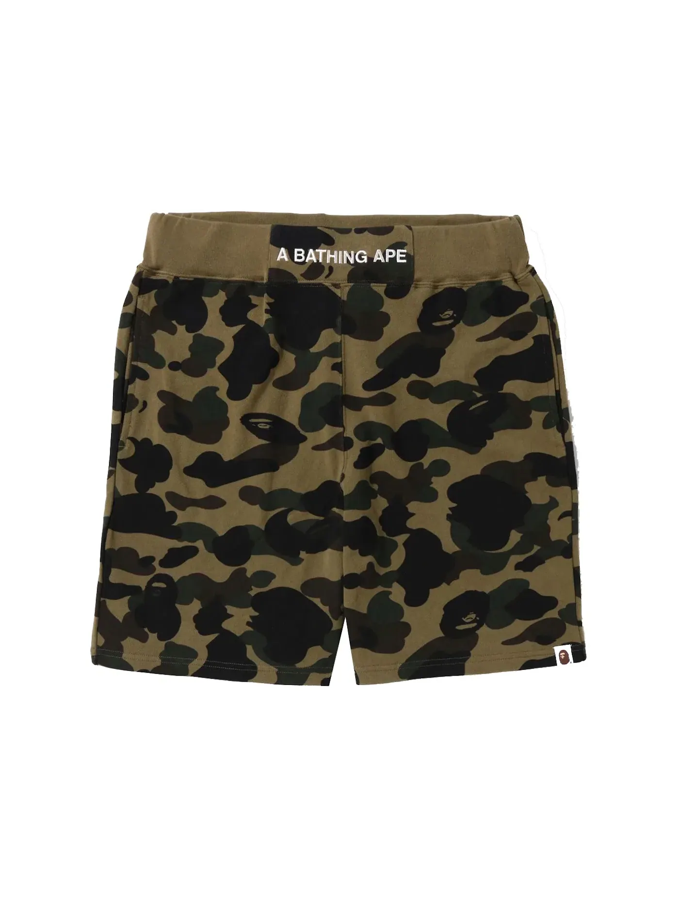 Мужские шорты с камуфляжным принтом BAPE 1st Camo Sweat Shorts — изображение 1 из 3, зеленый