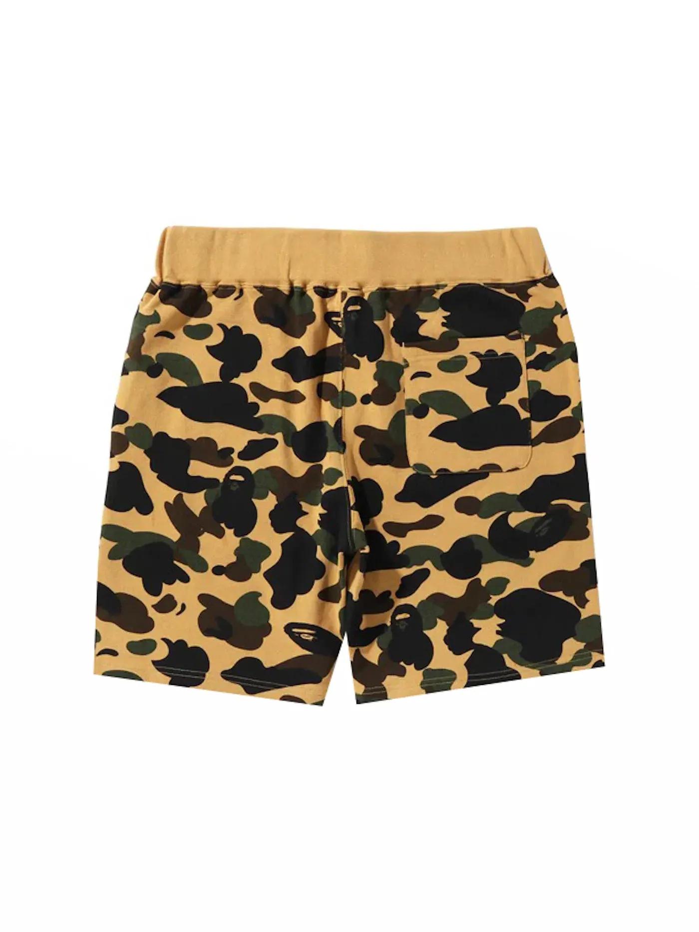 Мужские шорты с камуфляжным принтом BAPE 1st Camo Sweat Shorts (SS23) — изображение 2 из 2, желтый