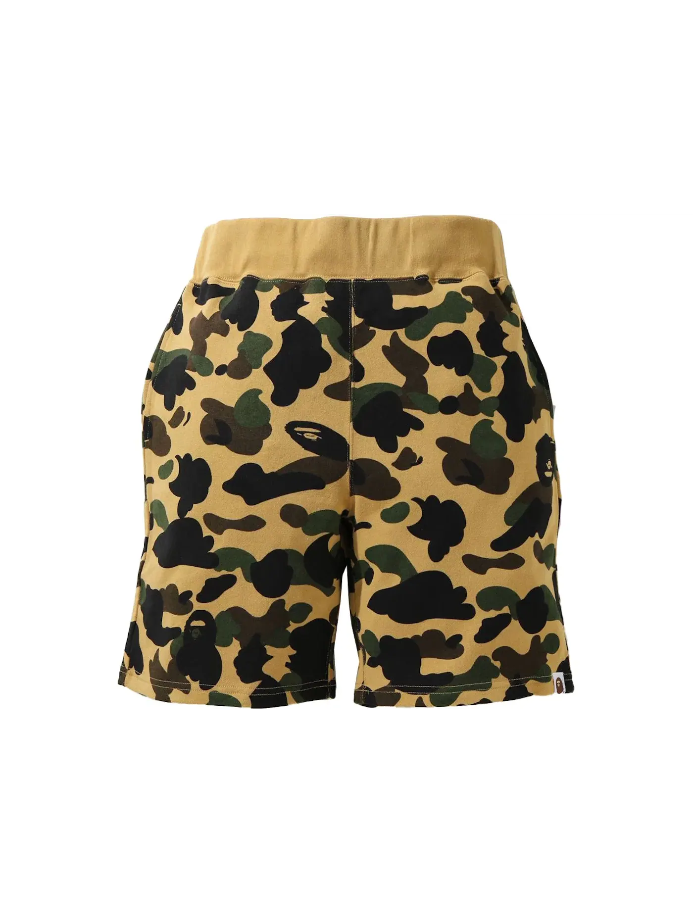 Мужские шорты с камуфляжным принтом BAPE Shorts (SS21) — изображение 1 из 2, желтый