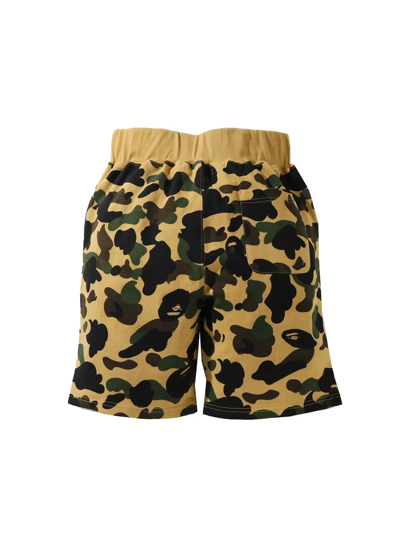 Мужские шорты с камуфляжным принтом BAPE Shorts (SS21) — изображение 2 из 2, желтый
