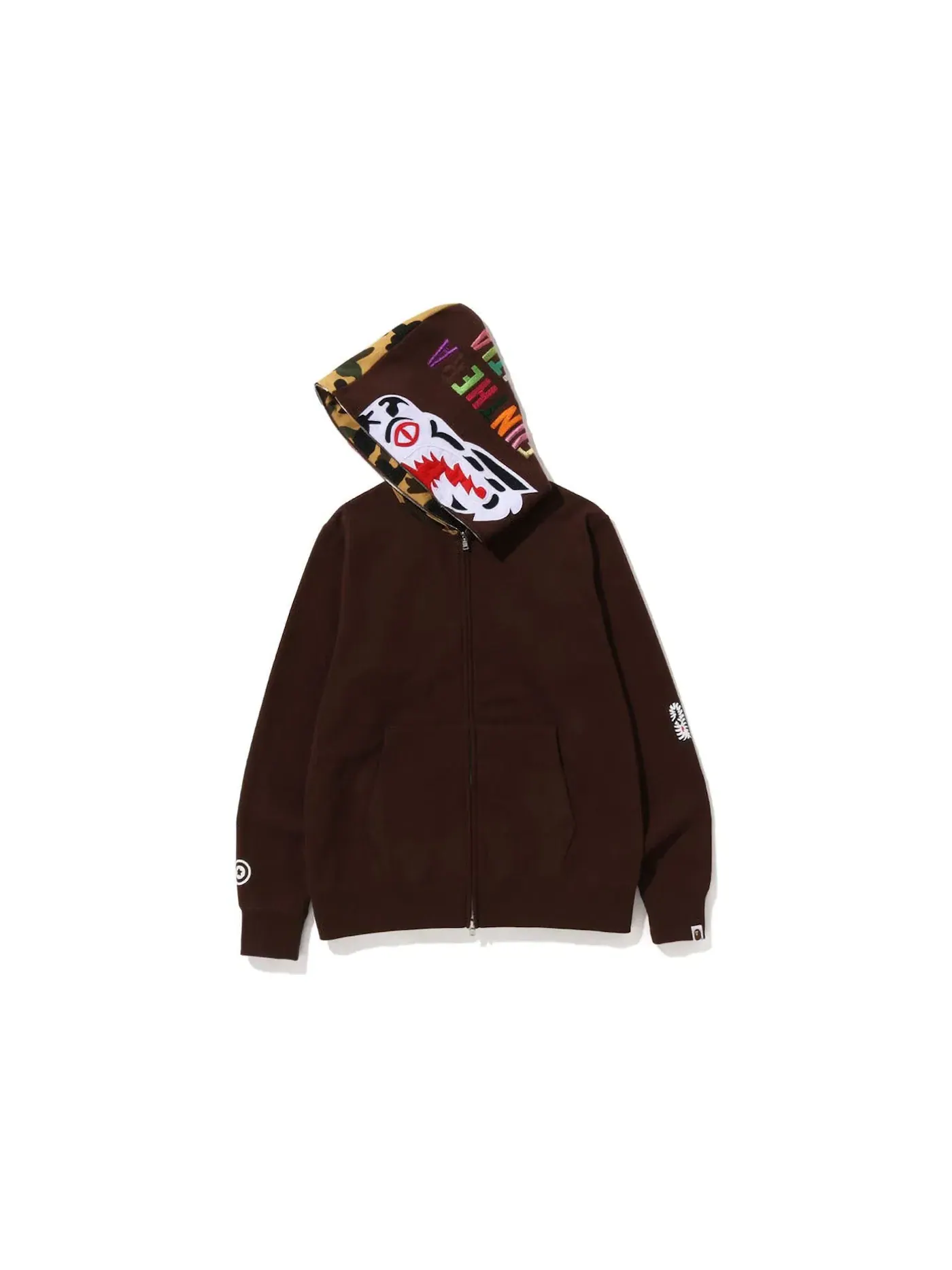 Мужская худи на молнии с принтом 1st Camo Tiger BAPE — изображение 3 из 3, коричневый