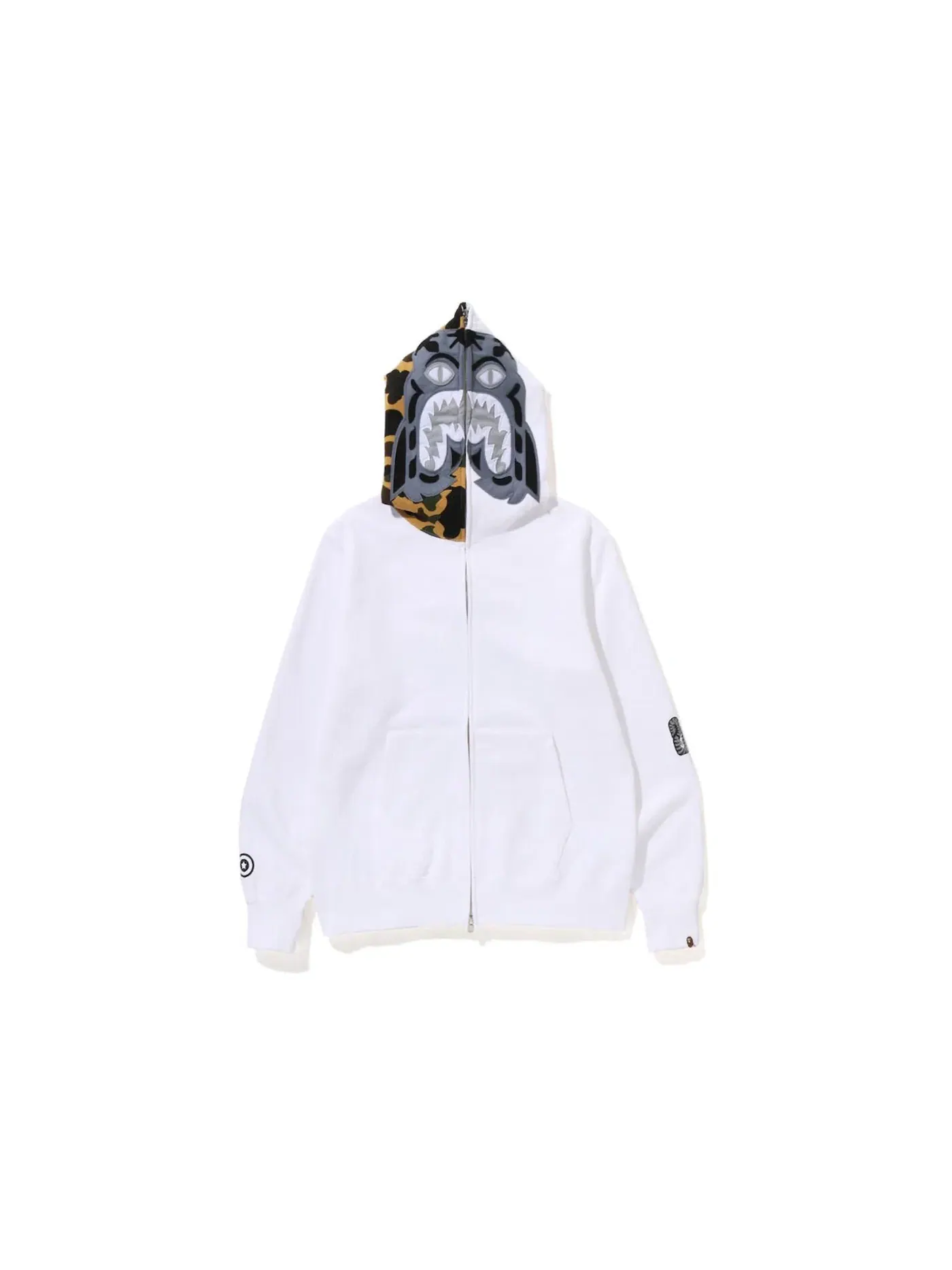 Мужская худи на молнии с принтом BAPE 1st Camo Tiger — изображение 1 из 3, белый