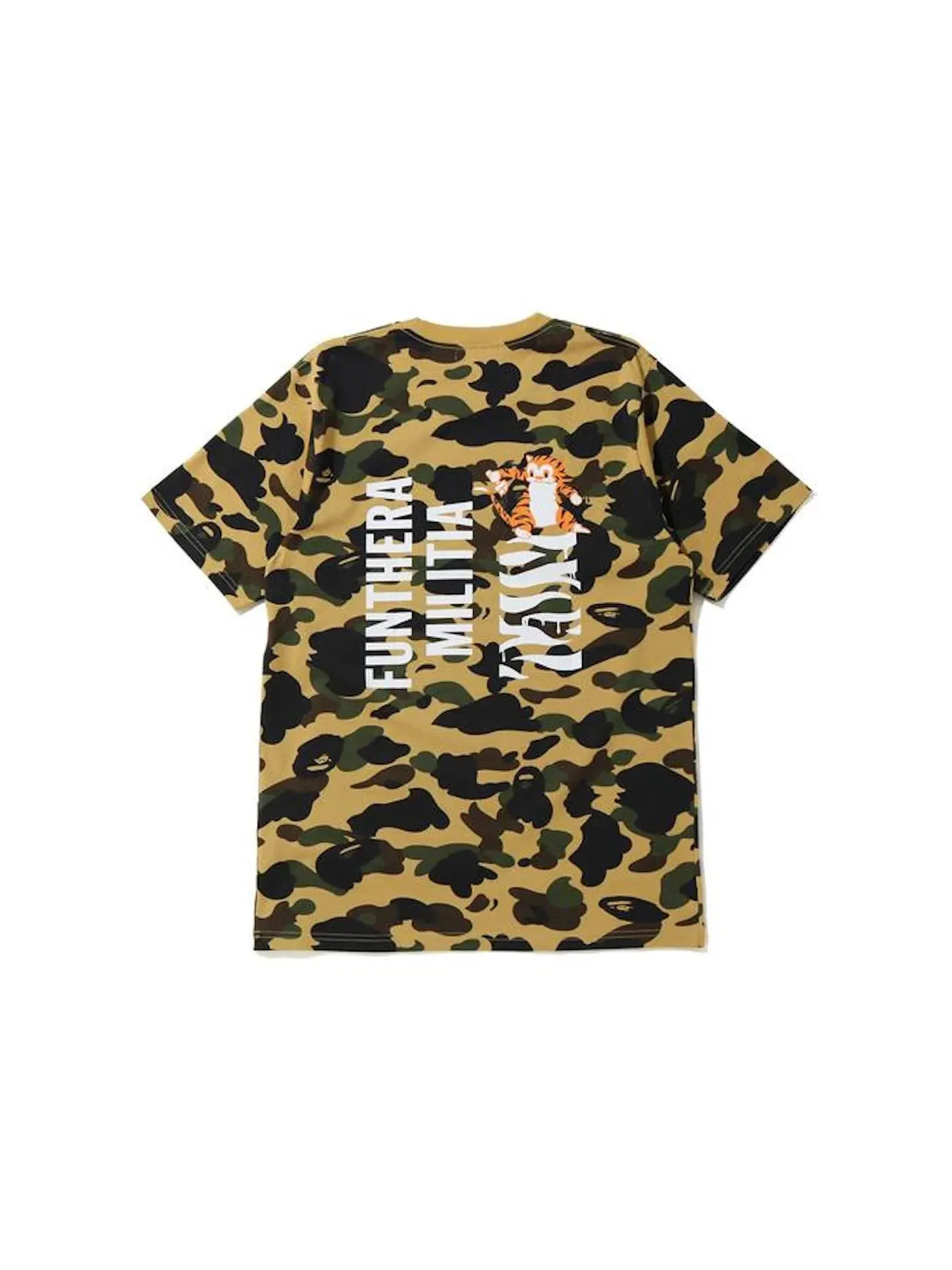Мужская футболка с камуфляжным принтом и тигром BAPE — изображение 2 из 2, желтый