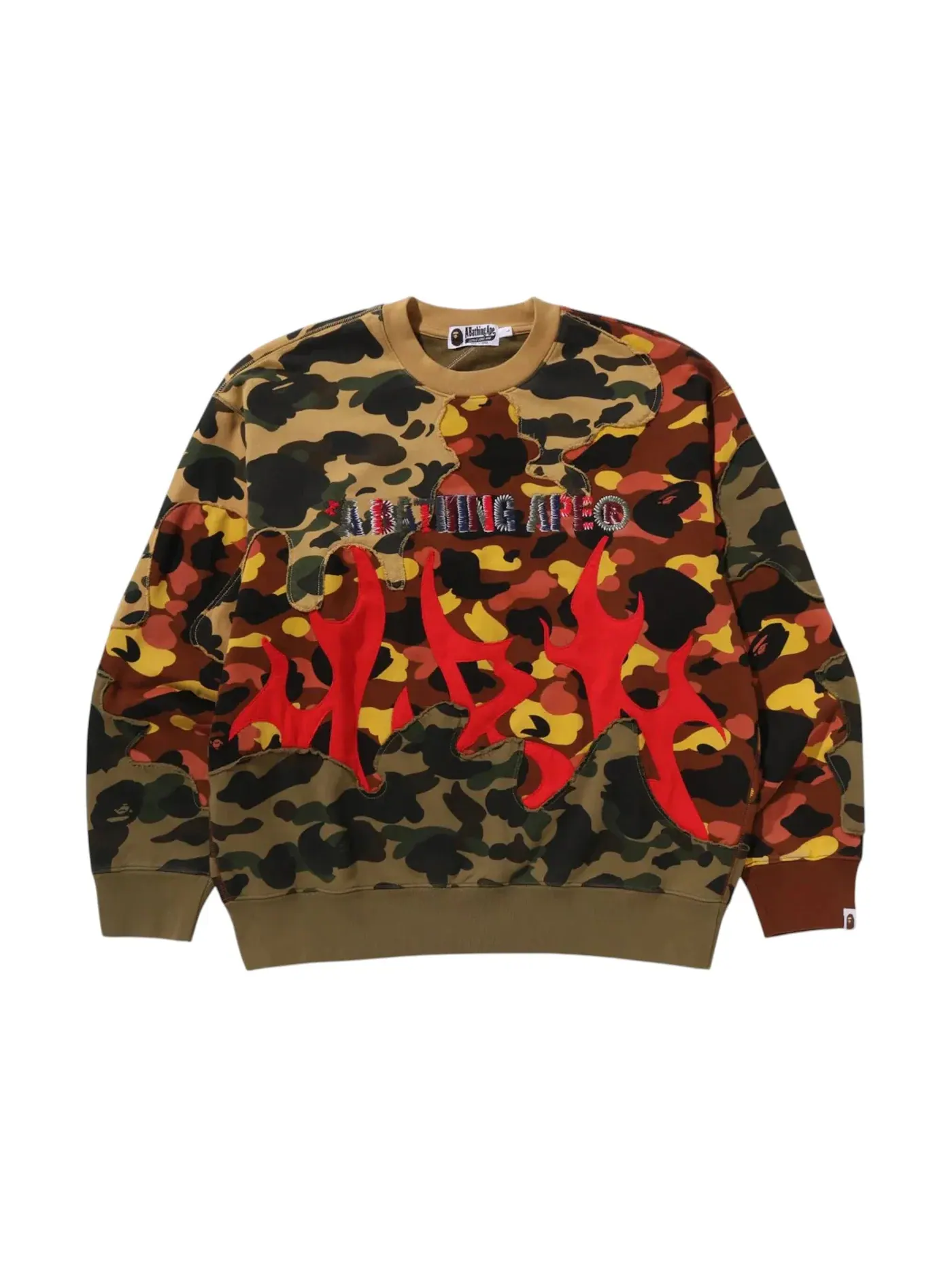 Мужской свитшот свободного кроя с принтом A Bathing Ape 1st Camo Upcycled BAPE — изображение 1 из 1, мульти