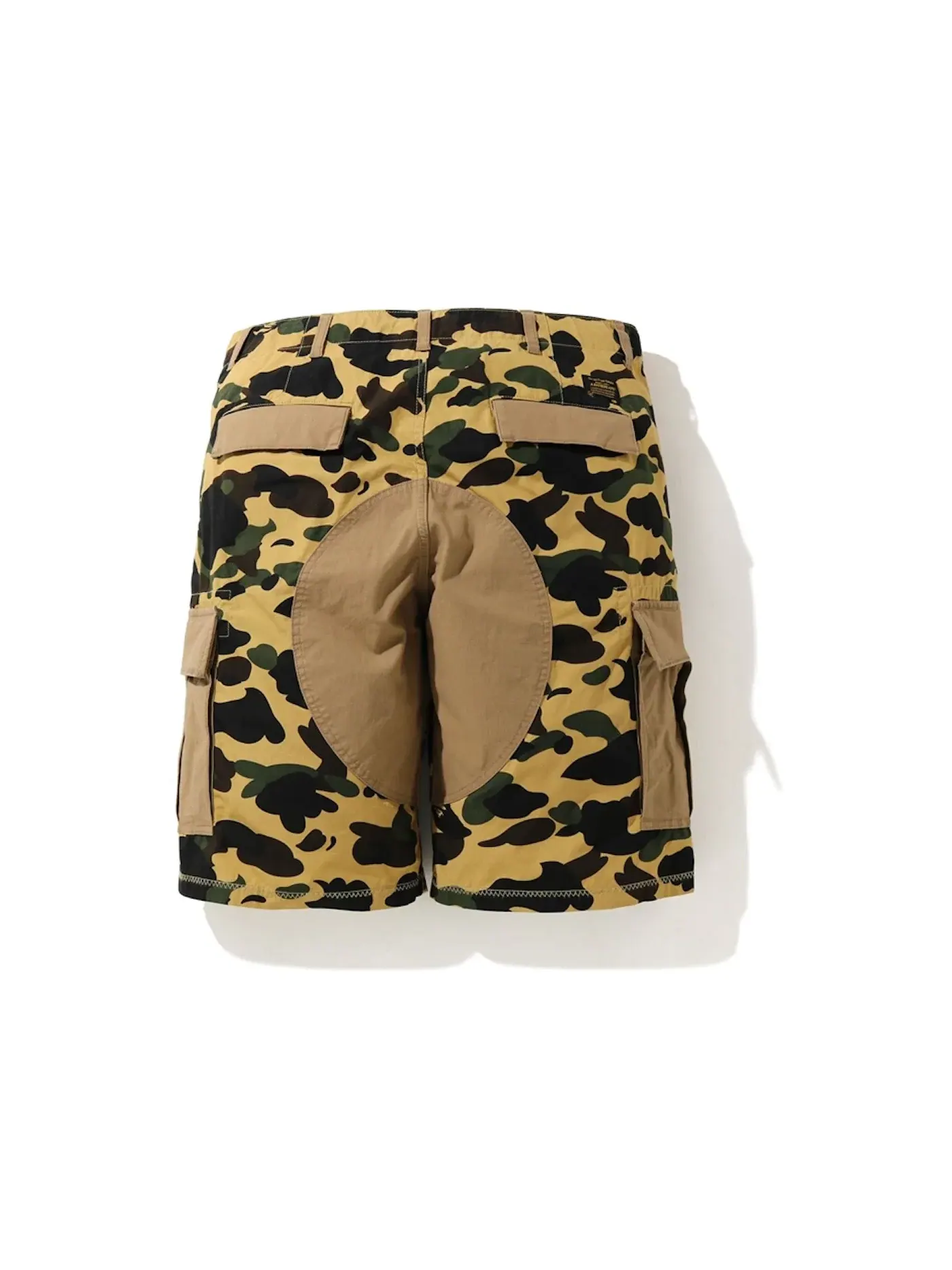 Мужские шорты с камуфляжным принтом BAPE — изображение 2 из 2, желтый