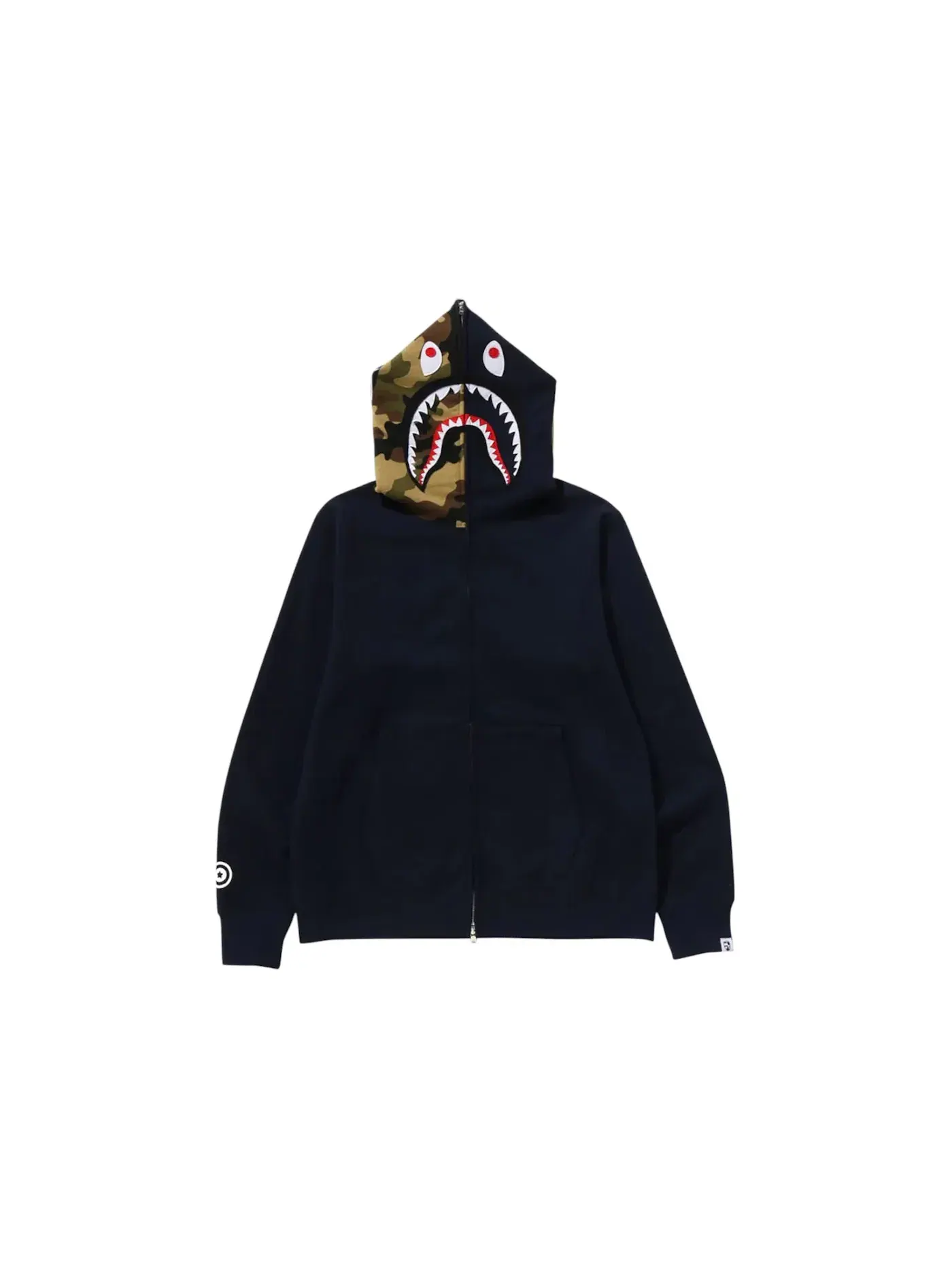 Мужская худи с принтом BAPE 1st Shark Full Zip Hoodie BAPE — изображение 1 из 2, темно-синий