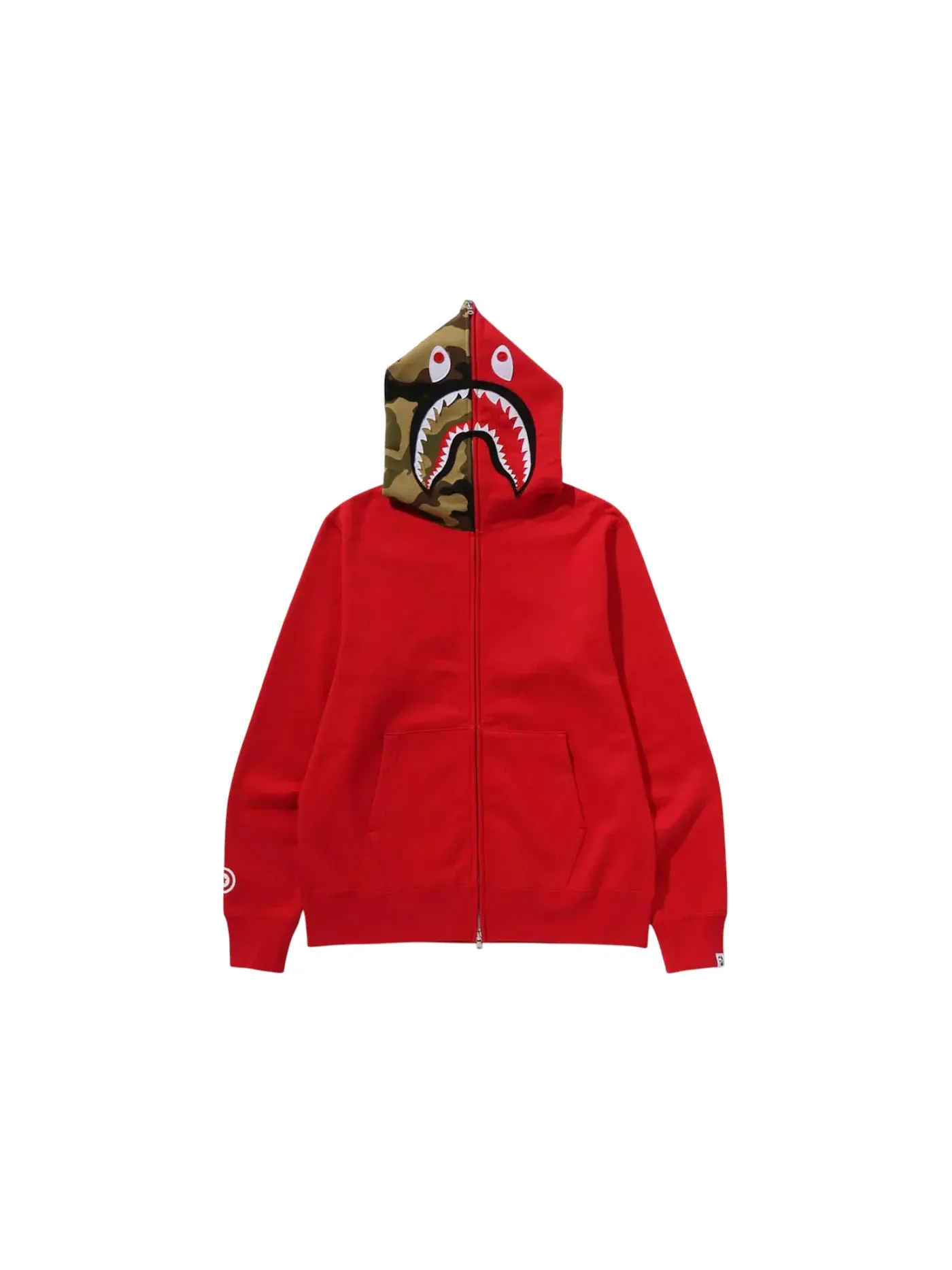 Мужская худи с принтом BAPE 1st Shark Full Zip Hoodie BAPE — изображение 1 из 2, красный