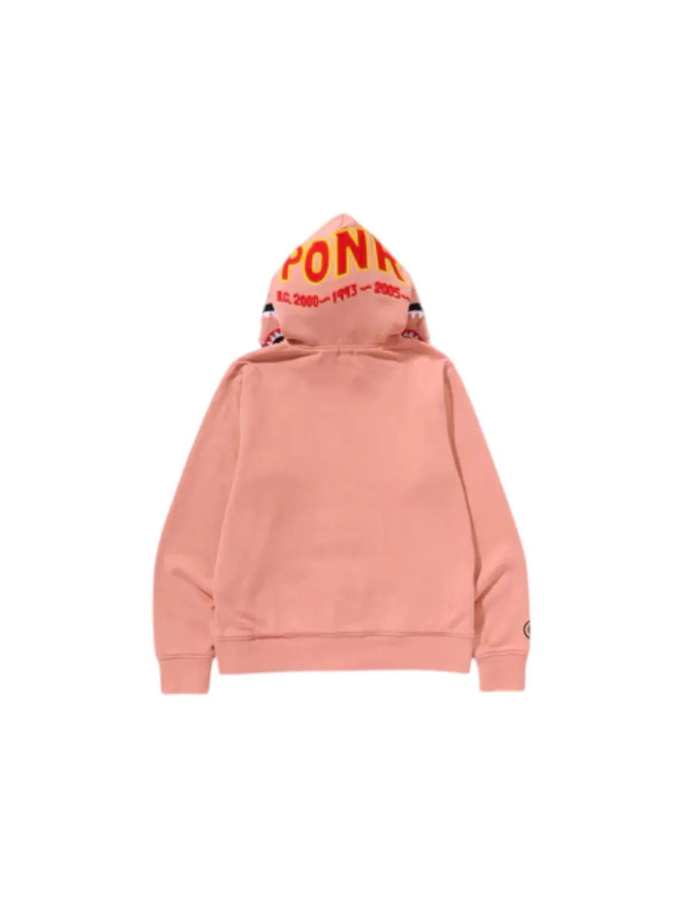 Мужская худи с принтом BAPE 2nd Shark Full Zip Hoodie (SS25) BAPE — изображение 2 из 2, розовый