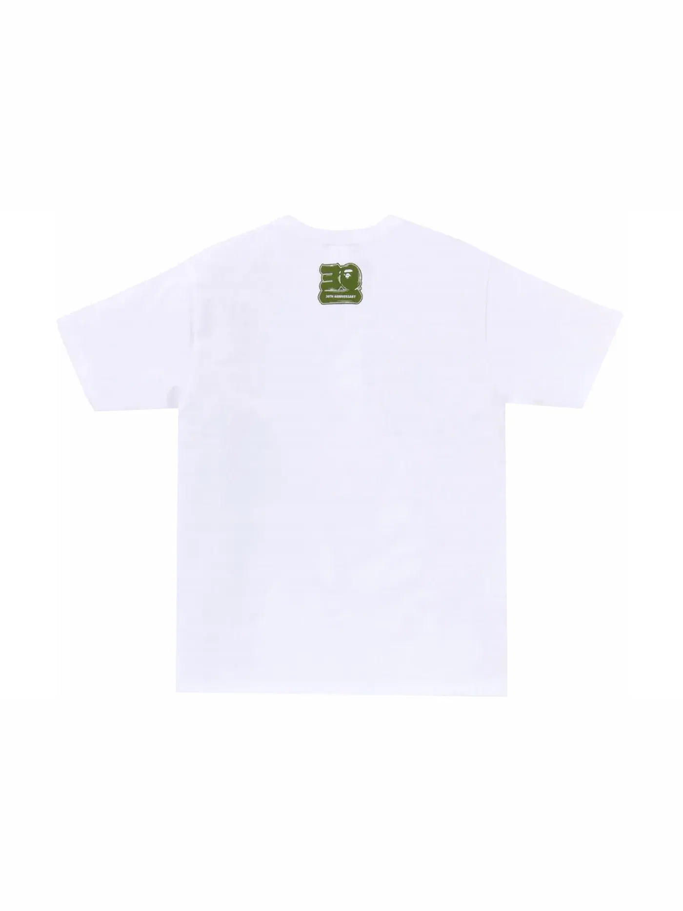 Мужская футболка с принтом BAPE 30th Anniversary I Tee BAPE — изображение 2 из 2, белый/зеленый