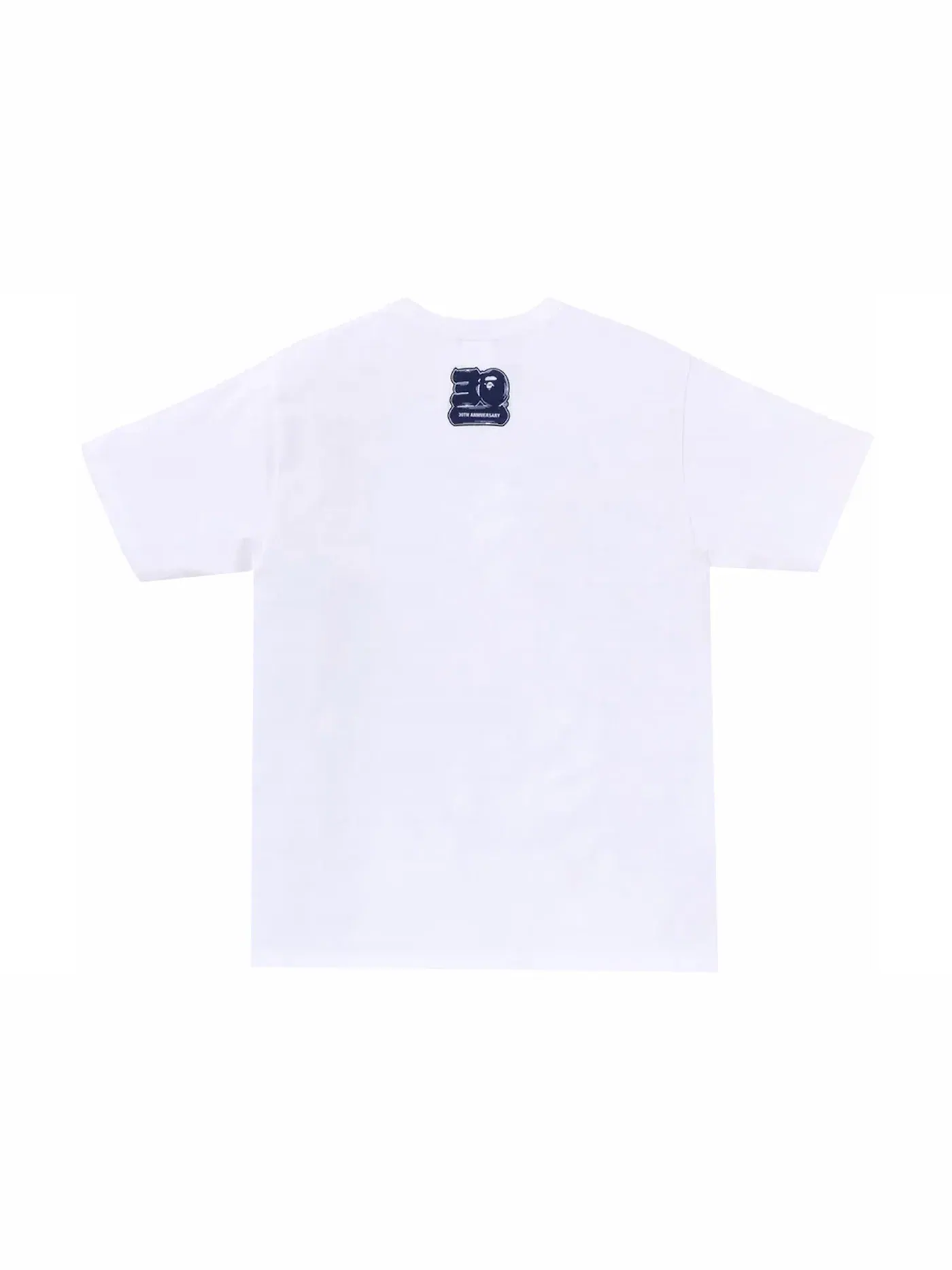 Мужская футболка с принтом BAPE 30th Anniversary I Tee BAPE — изображение 2 из 2, белый/темно-синий