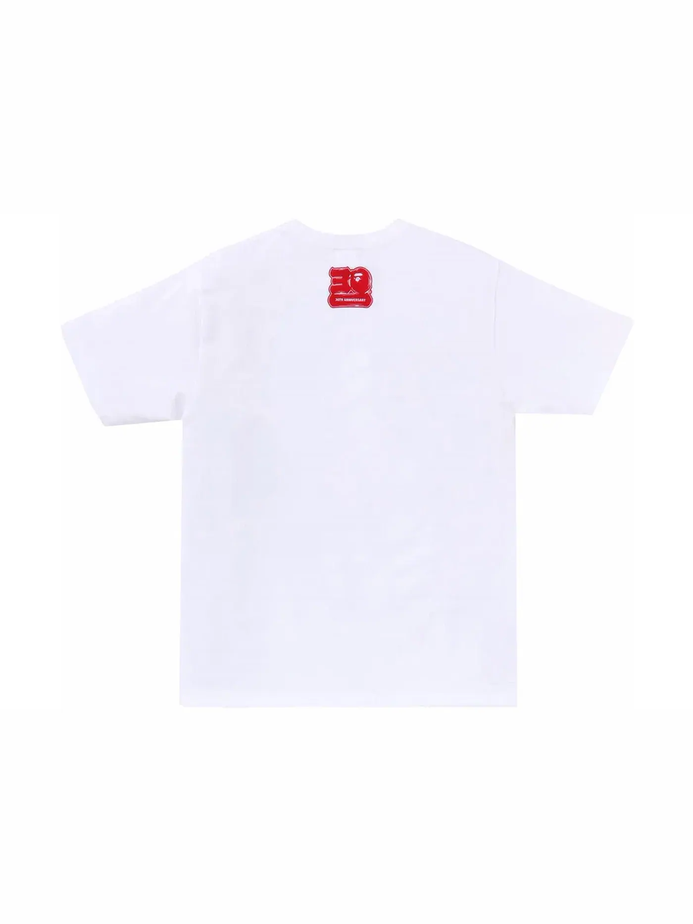Мужская футболка с принтом BAPE 30th Anniversary I Tee BAPE — изображение 2 из 2, белый красный