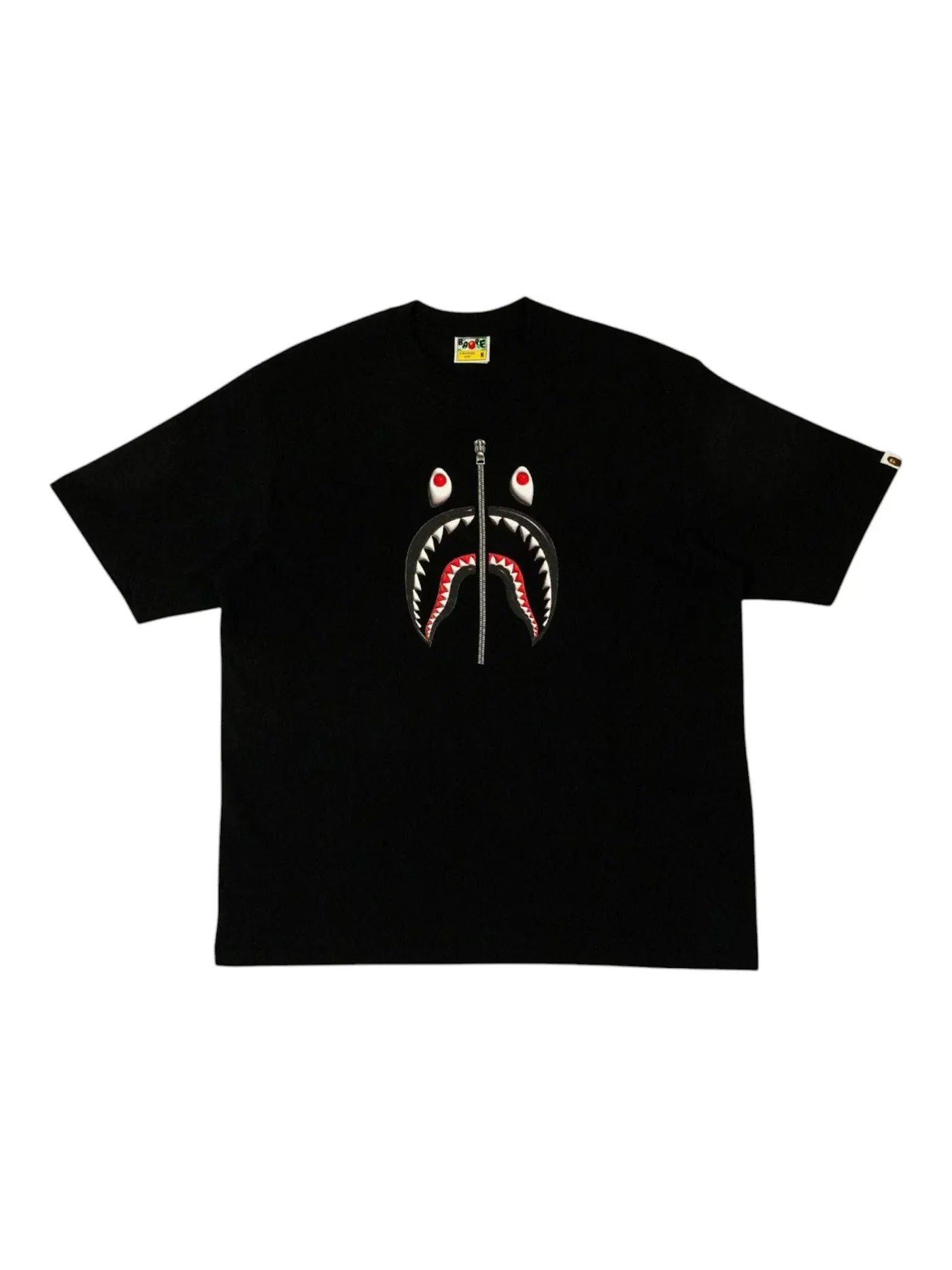 Мужская футболка свободного кроя BAPE 3D Shark Relaxed Fit Tee — изображение 1 из 1, черный