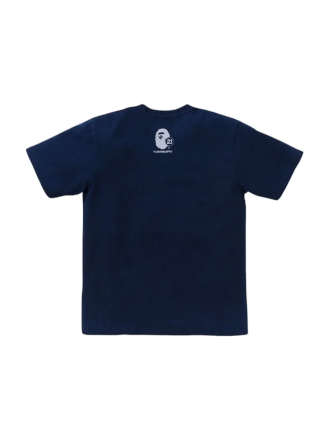 Мужская футболка с принтом BAPE A Bathing Ape 31st Anniversary Ape Head Tee BAPE — изображение 2 из 2, синий
