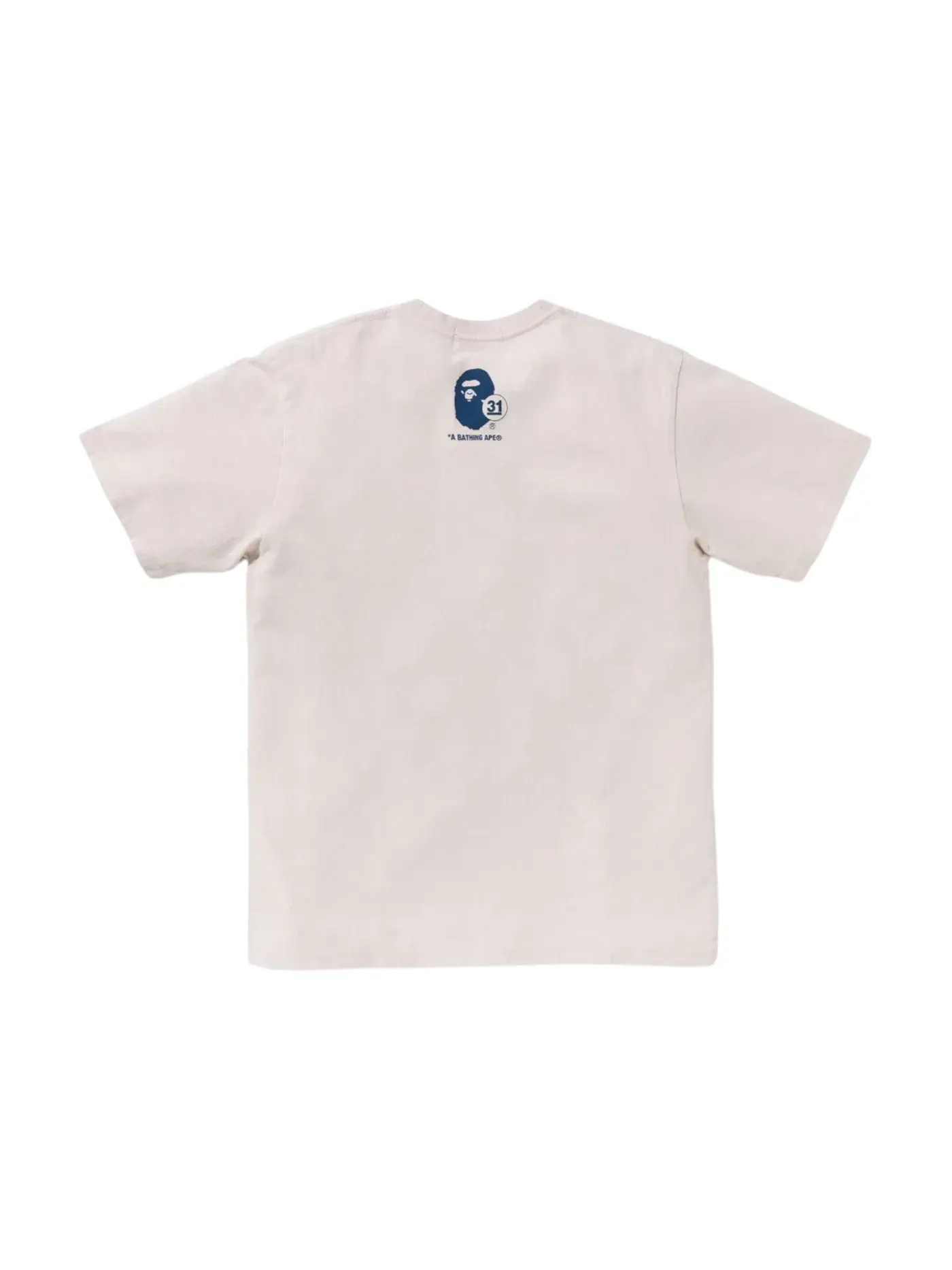 Мужская футболка с принтом BAPE A Bathing Ape 31st Anniversary Ape Head Tee BAPE — изображение 2 из 2, белый