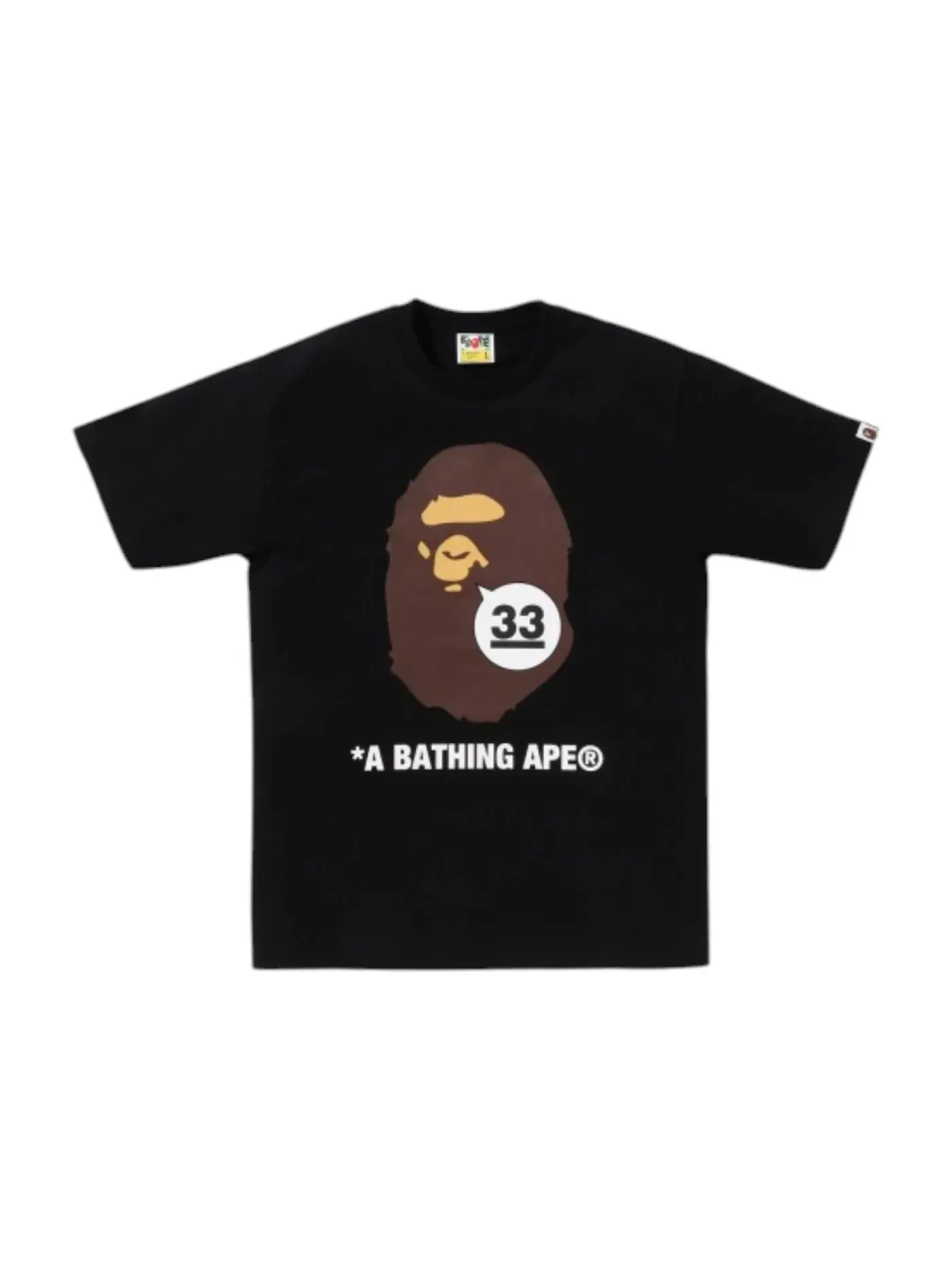 Мужская футболка с принтом Ape Head BAPE — изображение 1 из 2, черный