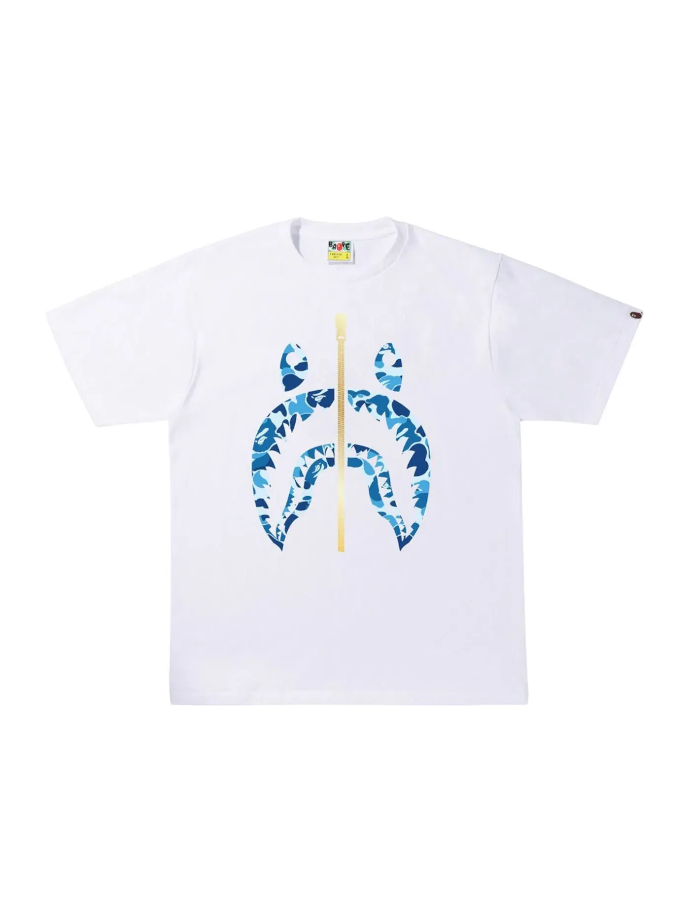 Мужская футболка с принтом ABC Camo BAPE — изображение 1 из 1, белый/синий