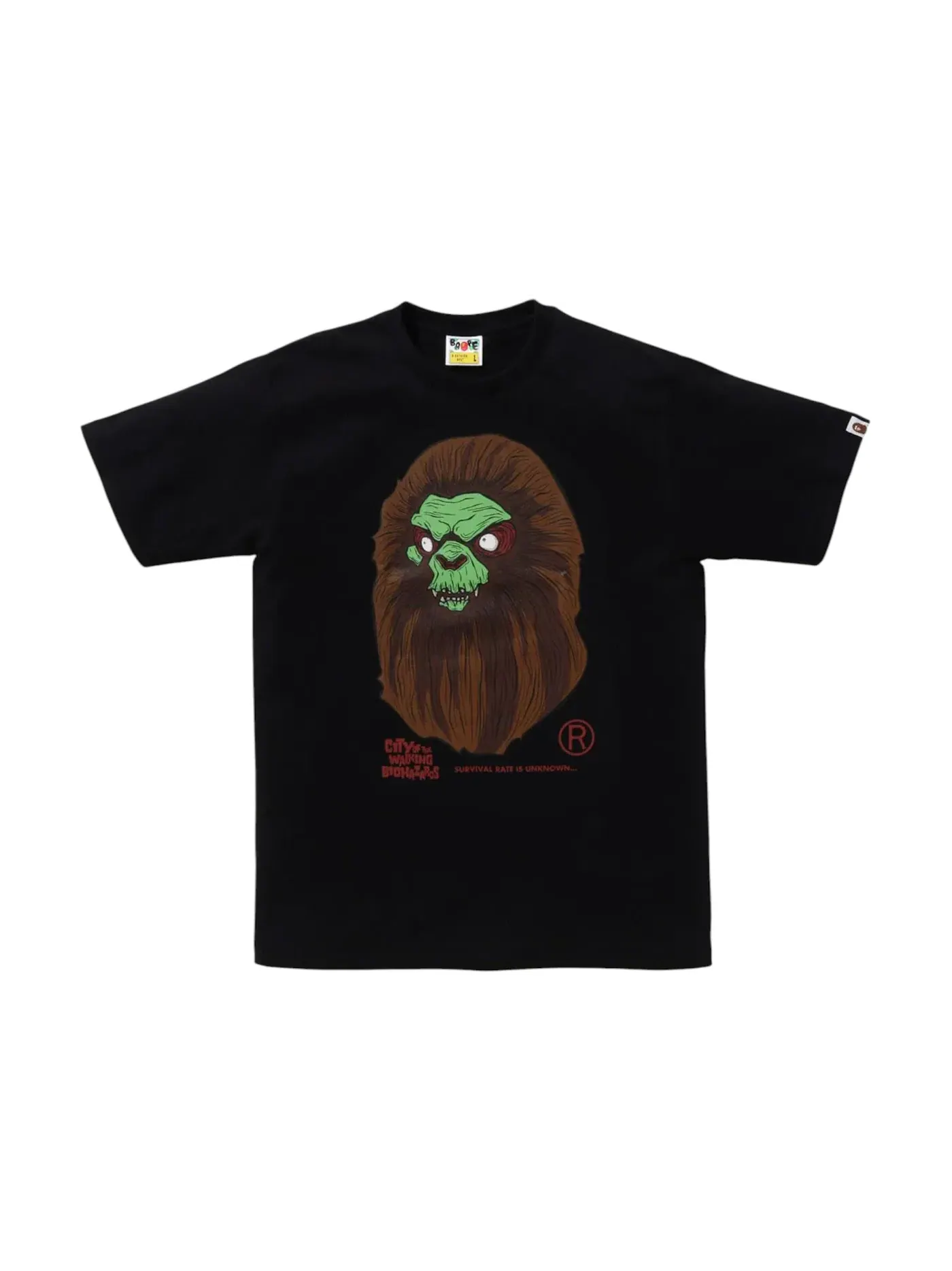 Мужская футболка с принтом Tee BAPE — изображение 1 из 1, черный