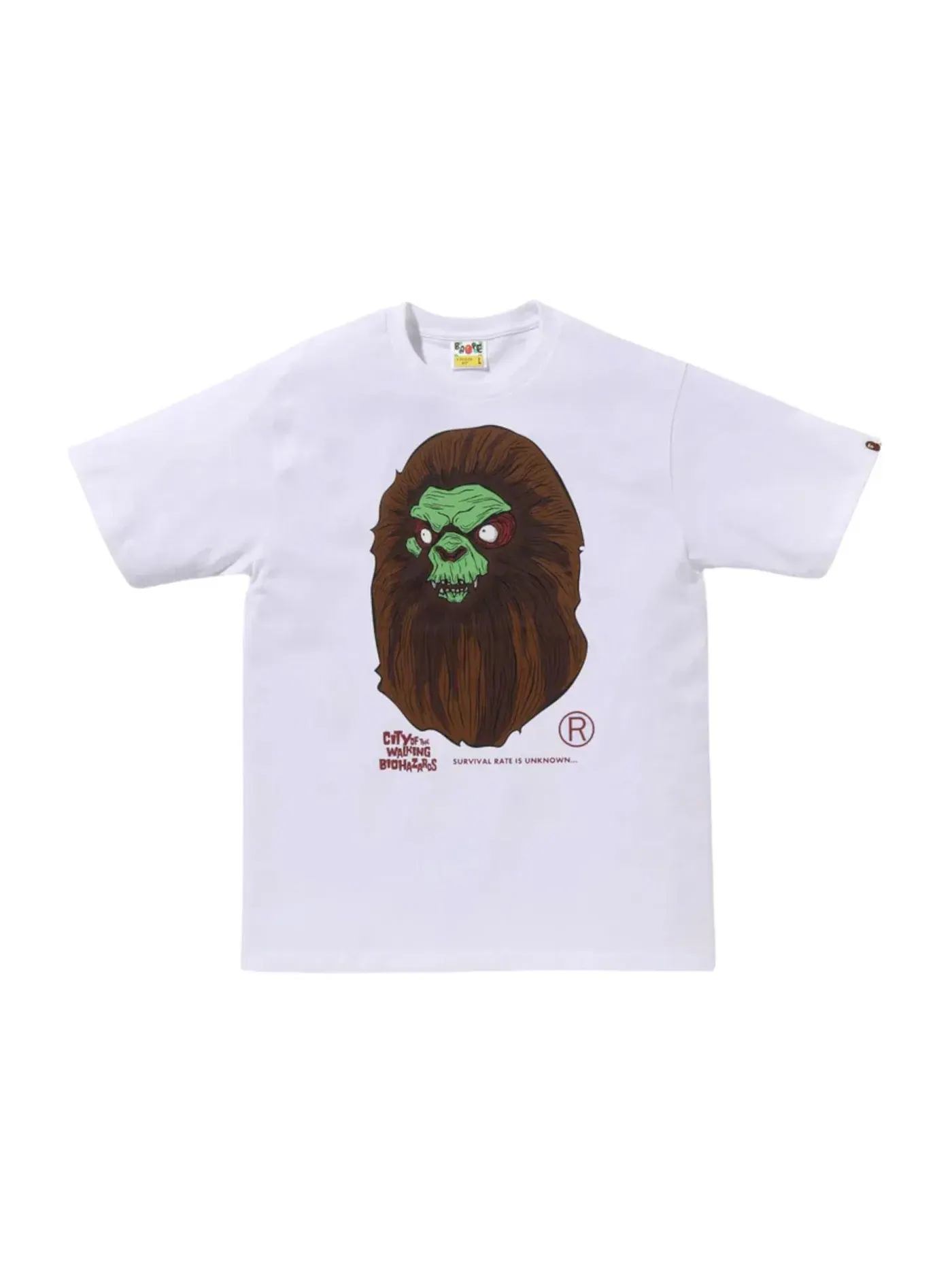 Мужская футболка с принтом BAPE Tee BAPE — изображение 1 из 1, белый