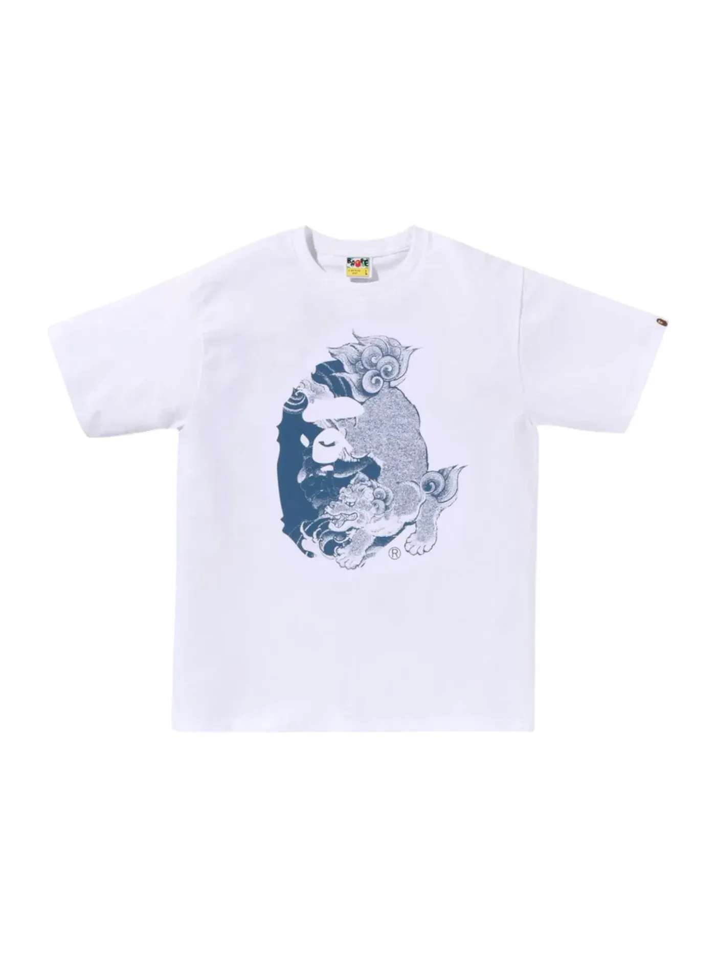 Мужская футболка с принтом Tee BAPE — изображение 1 из 1, белый