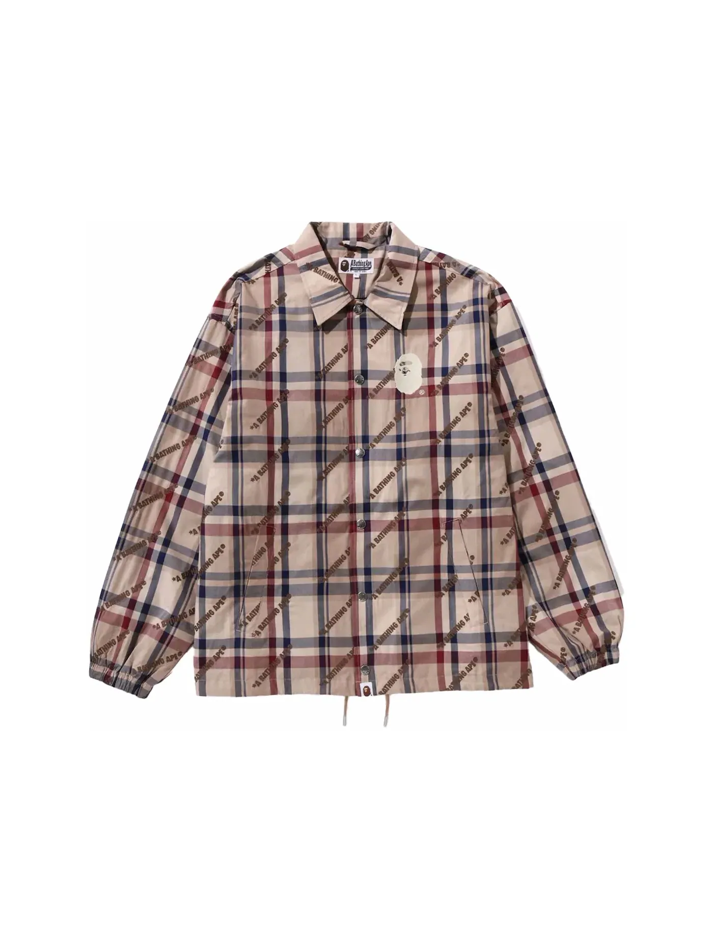 Мужская куртка с узором Check BAPE Jacket BAPE — изображение 1 из 1, бежевый