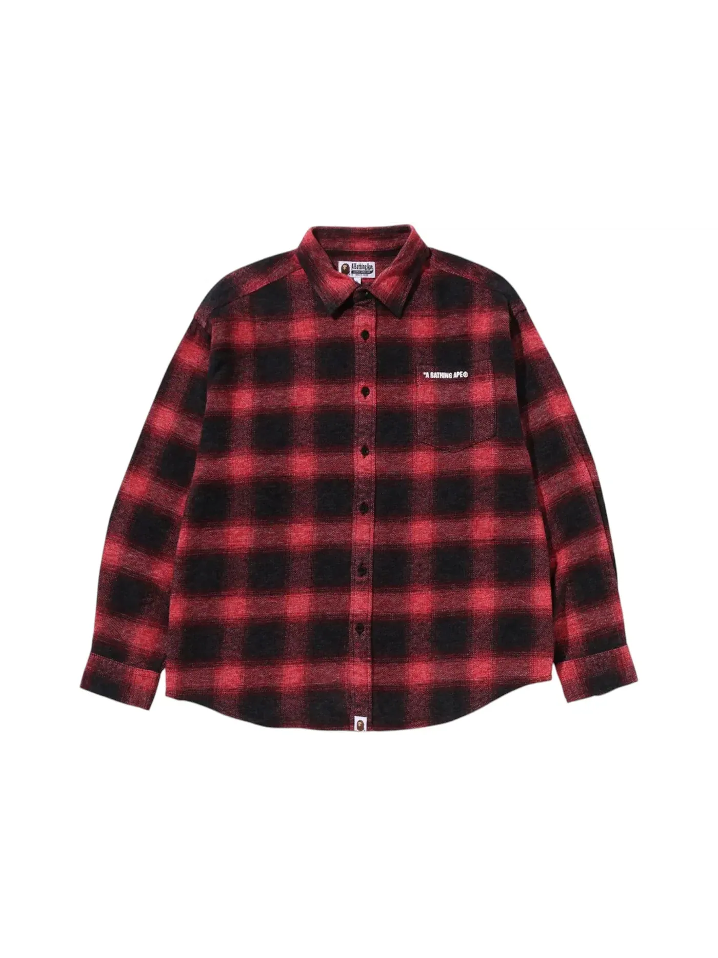 Мужская рубашка с длинным рукавом BAPE Shirt — изображение 1 из 1, красный