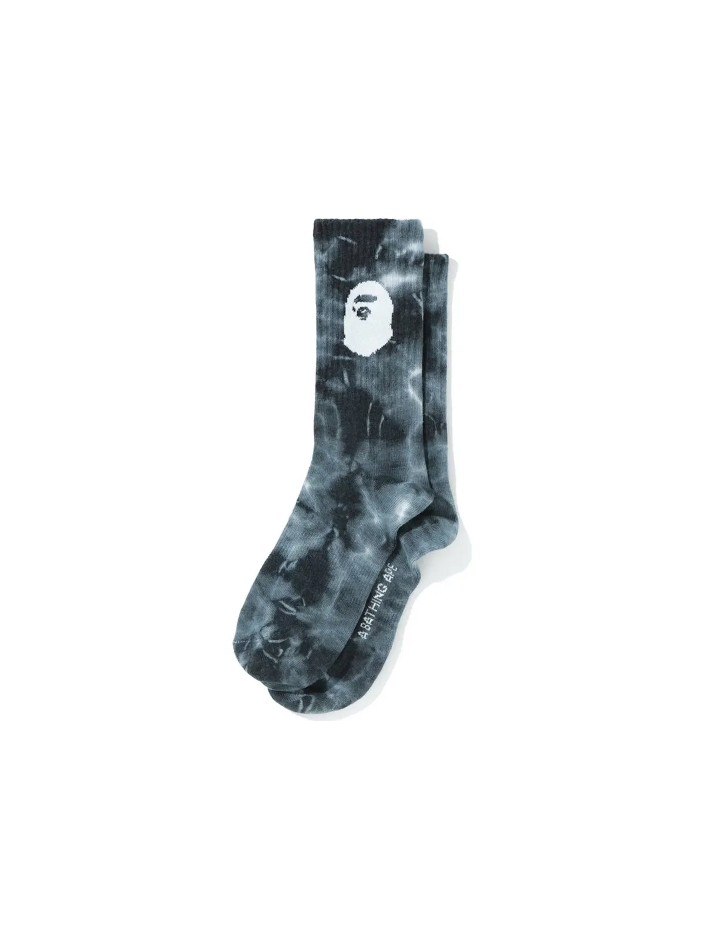 Мужские носки с принтом Ape Head Tie Dye BAPE — изображение 1 из 1, черный