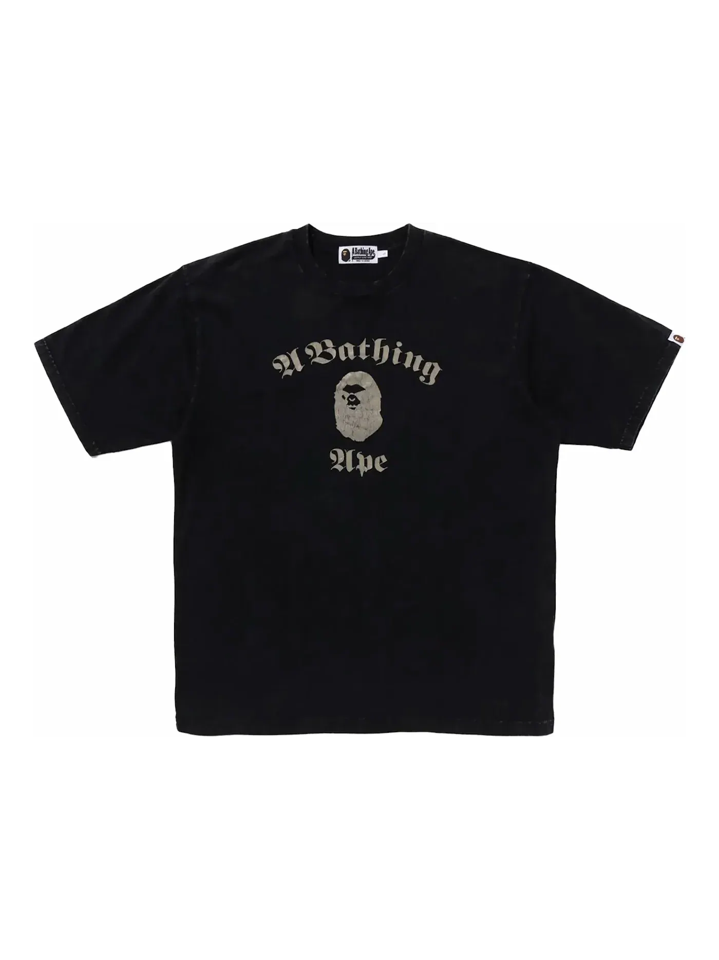 Мужская футболка свободного кроя Overdye BAPE — изображение 1 из 1, черный