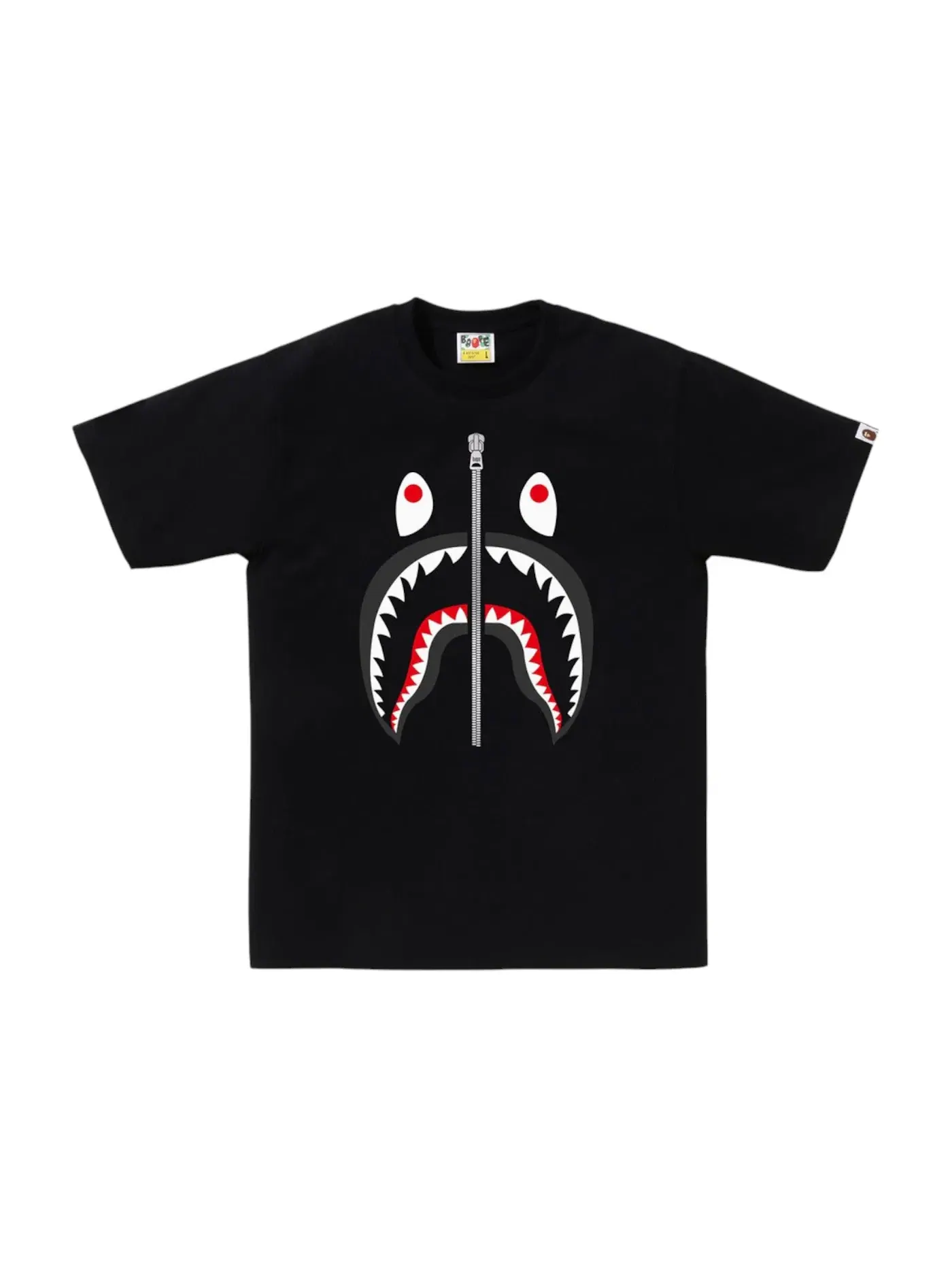 Мужская футболка с принтом Shark Tee BAPE — изображение 1 из 1, черный