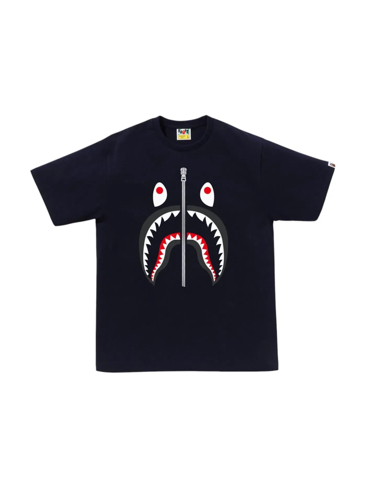 Мужская футболка с принтом Shark Tee BAPE — изображение 1 из 1, темно-синий