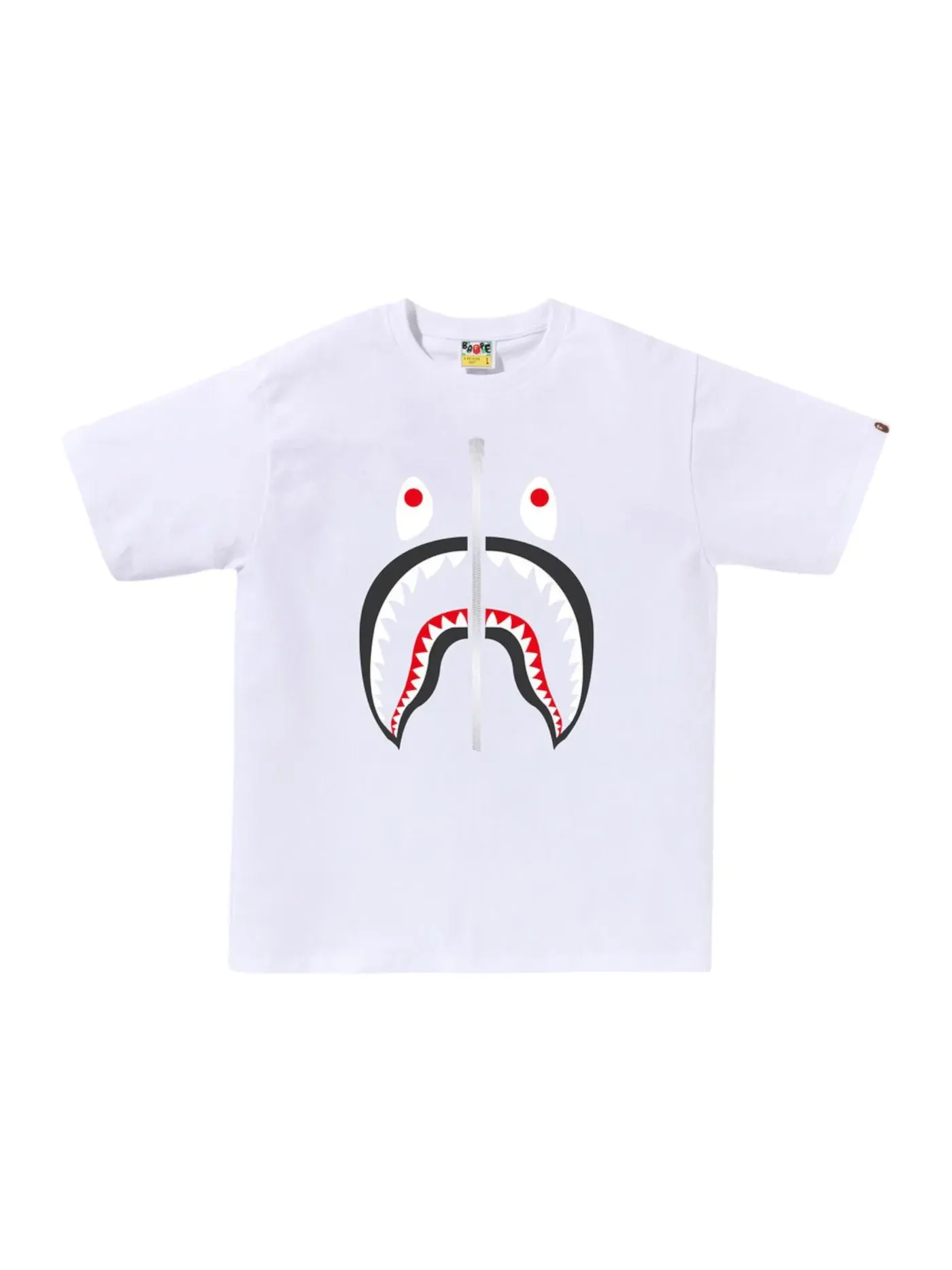 Мужская футболка с принтом Shark BAPE — изображение 1 из 1, белый