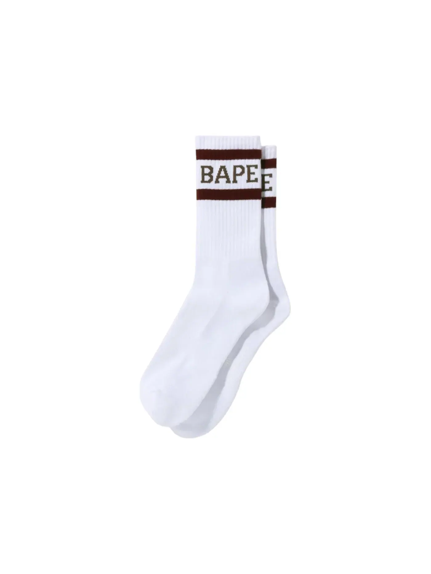 Мужские носки с принтом BAPE — изображение 1 из 1, белый/бордовый