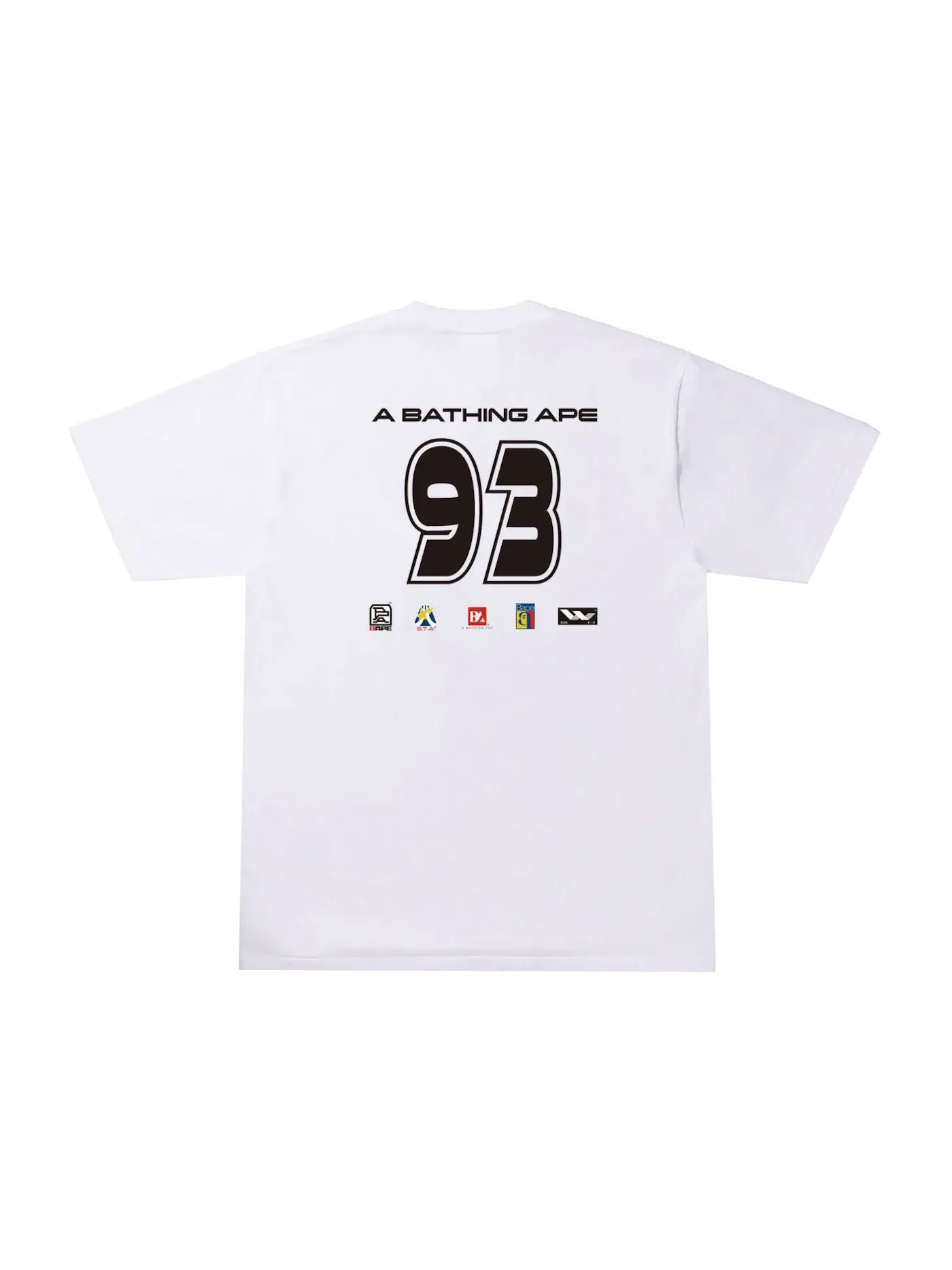 Мужская футболка с принтом Team Logo BAPE — изображение 2 из 2, белый