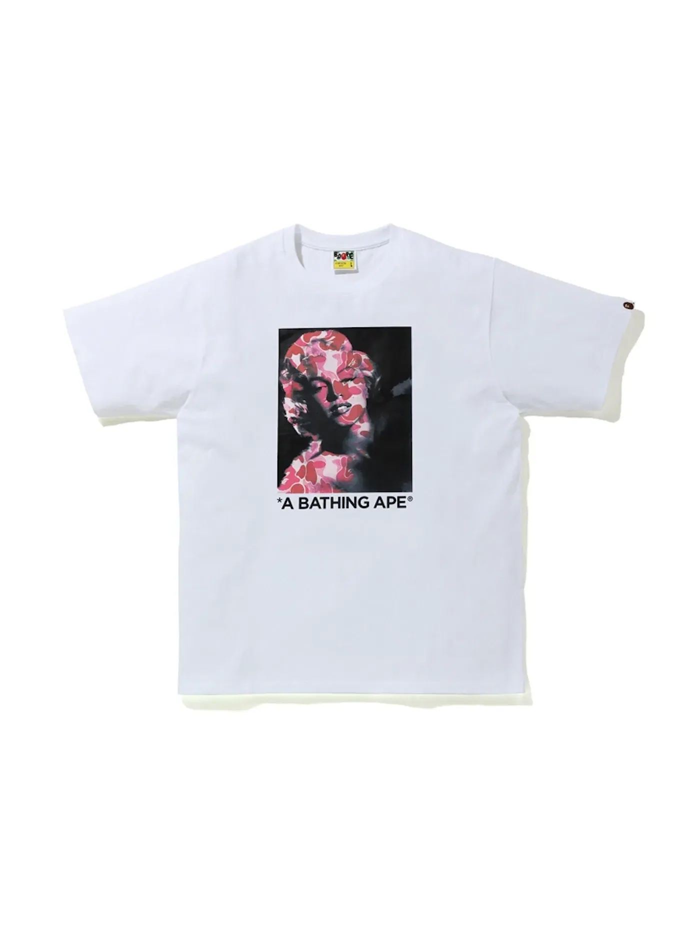 Мужская футболка с принтом BAPE A BATHING APE x Marilyn Monroe Portrait Tee — изображение 1 из 1, белый