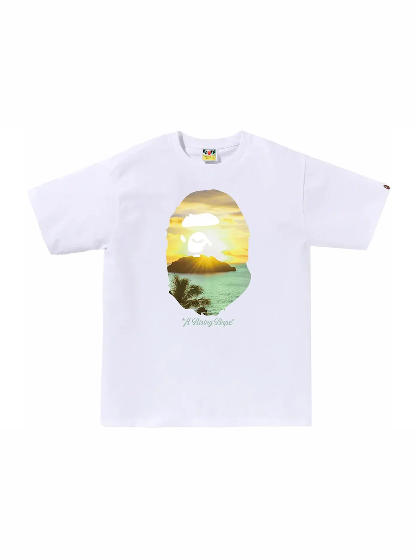 Мужская футболка с принтом A Rising BAPE Photo Tee BAPE — изображение 1 из 2, белый