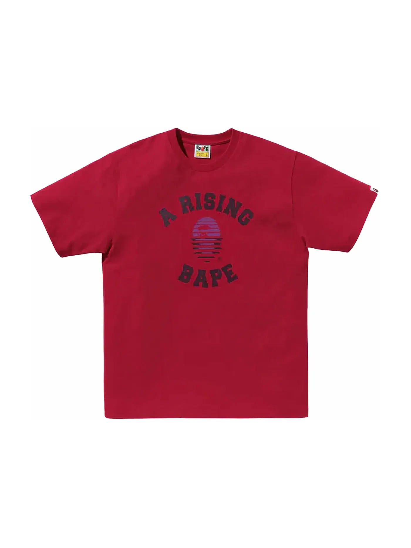 Мужская футболка с принтом BAPE A Rising BAPE Tee BAPE — изображение 1 из 1, фиолетовый