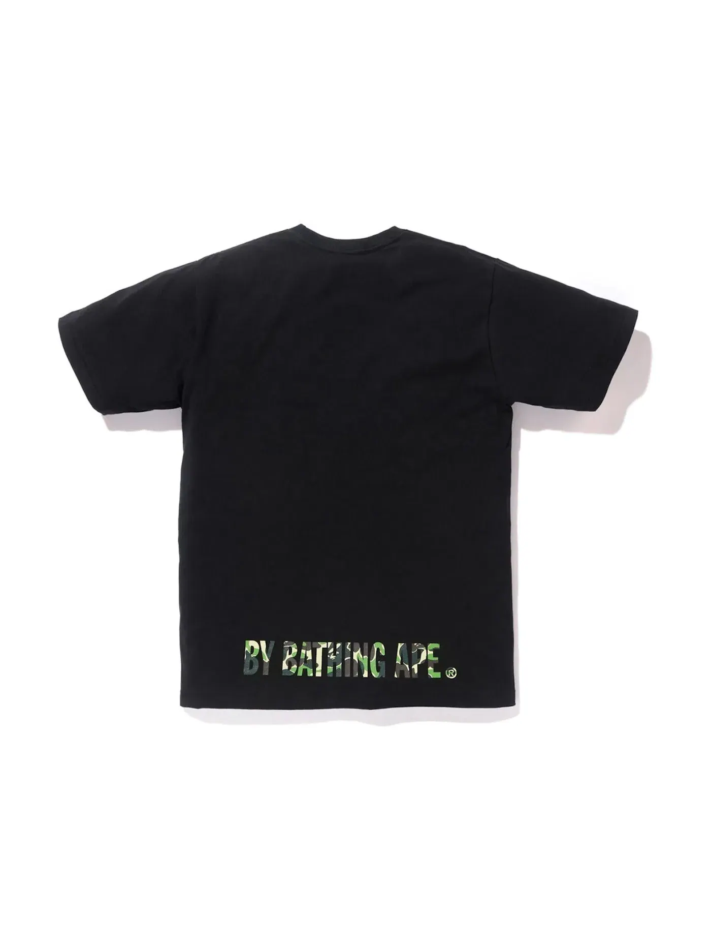 Мужская футболка с принтом Ape Face on Bapesta Tee BAPE — изображение 2 из 3, черный/зеленый