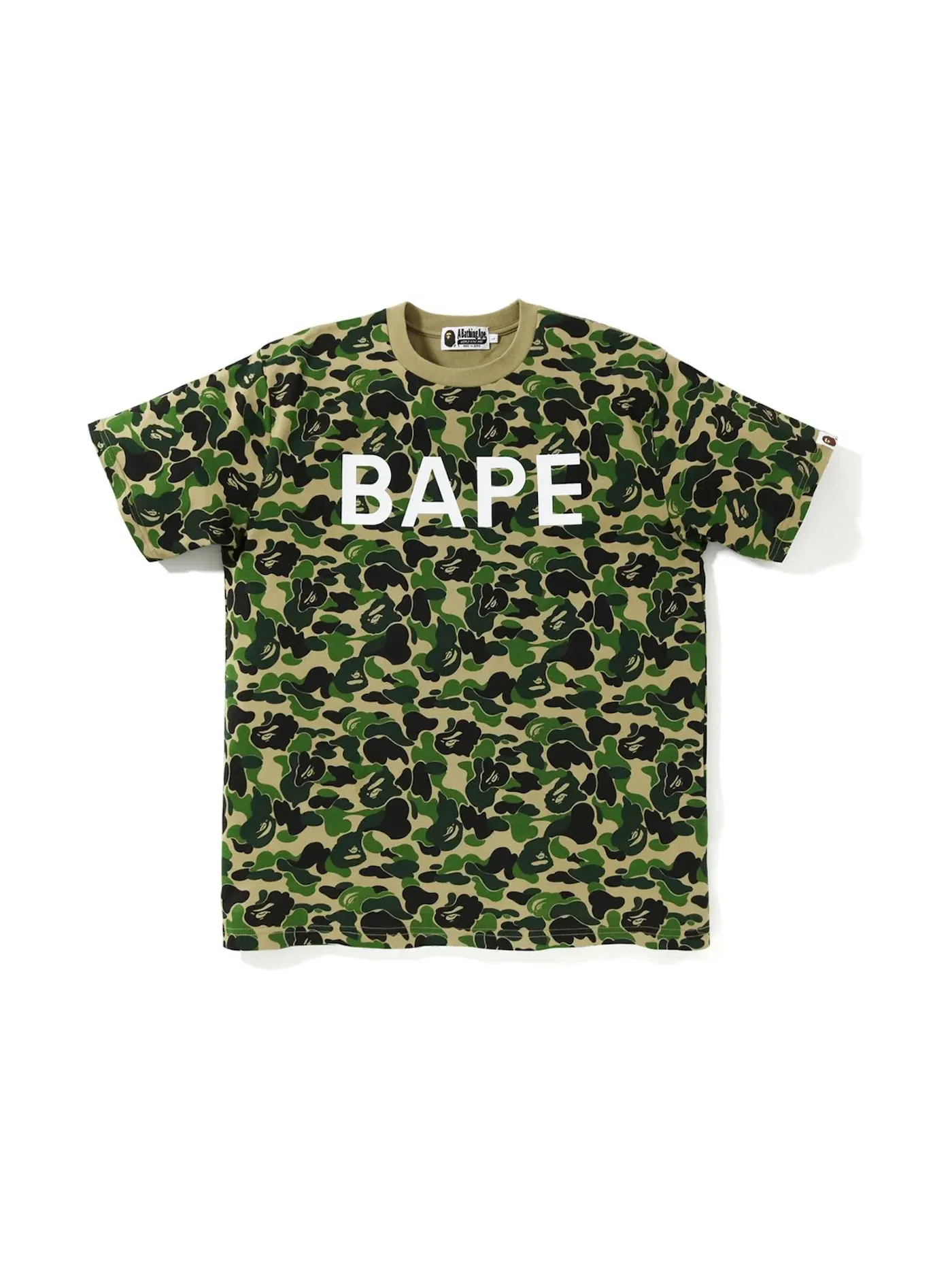 Мужская футболка свободного кроя BAPE ABC BAPE Relaxed Tee — изображение 1 из 1, зеленый