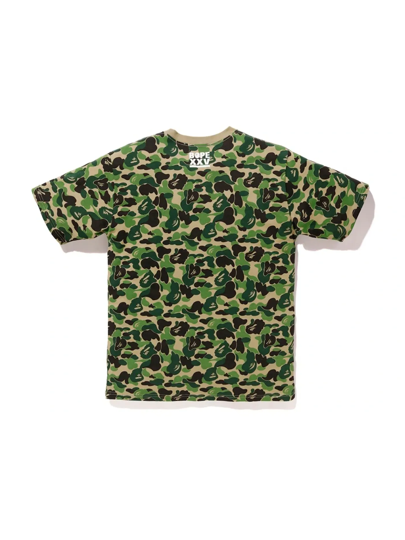 Мужская футболка с принтом BAPE ABC BAPE XXV Logo Tee BAPE — изображение 2 из 2, зеленый