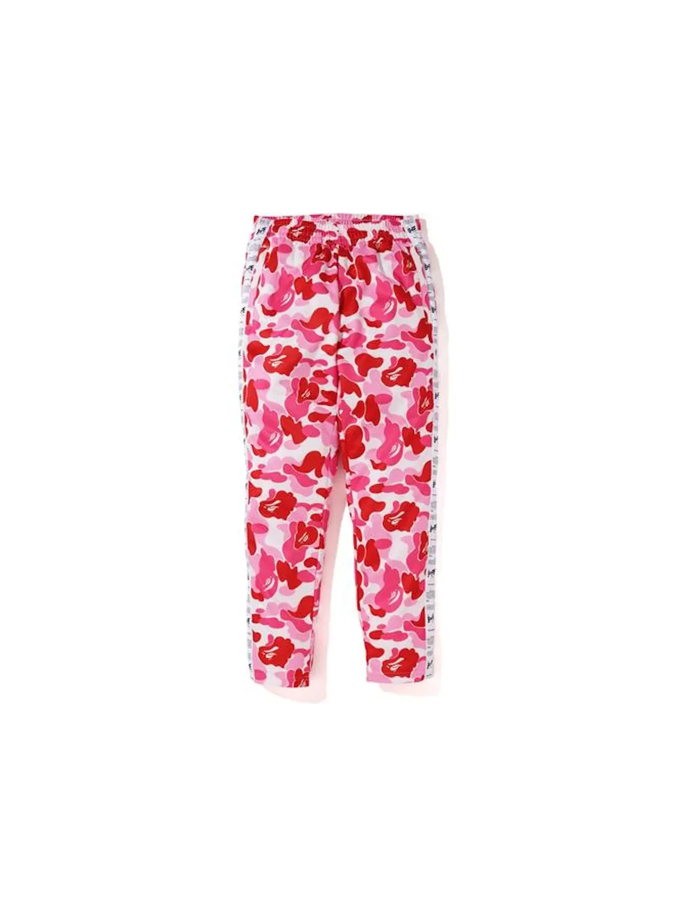 Мужские штаны с принтом BAPE ABC Bapesta Tape Jersey Pants — изображение 1 из 1, розовый