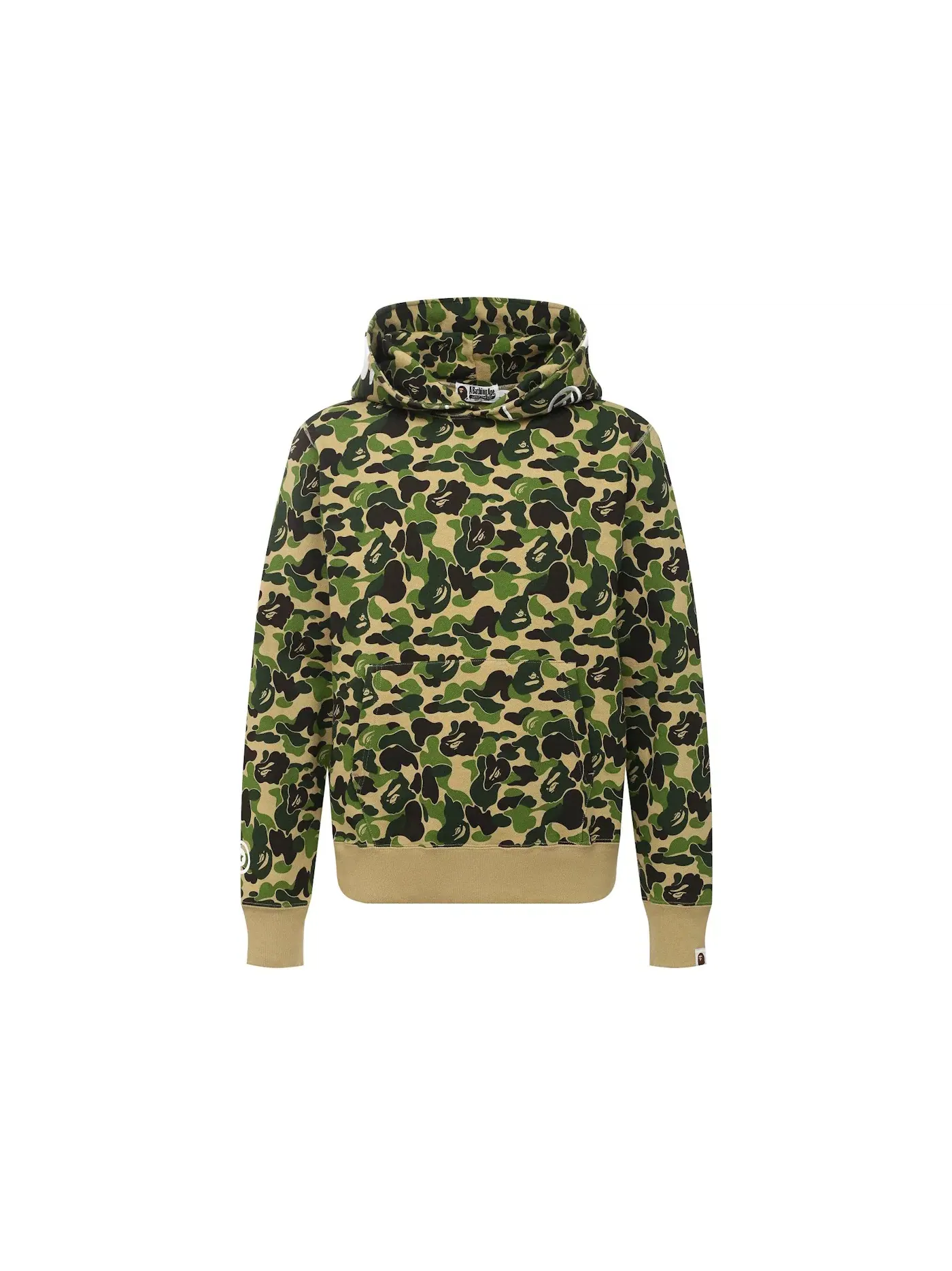 Мужской худи с камуфляжным принтом Ape Wide BAPE — изображение 1 из 3, зеленый