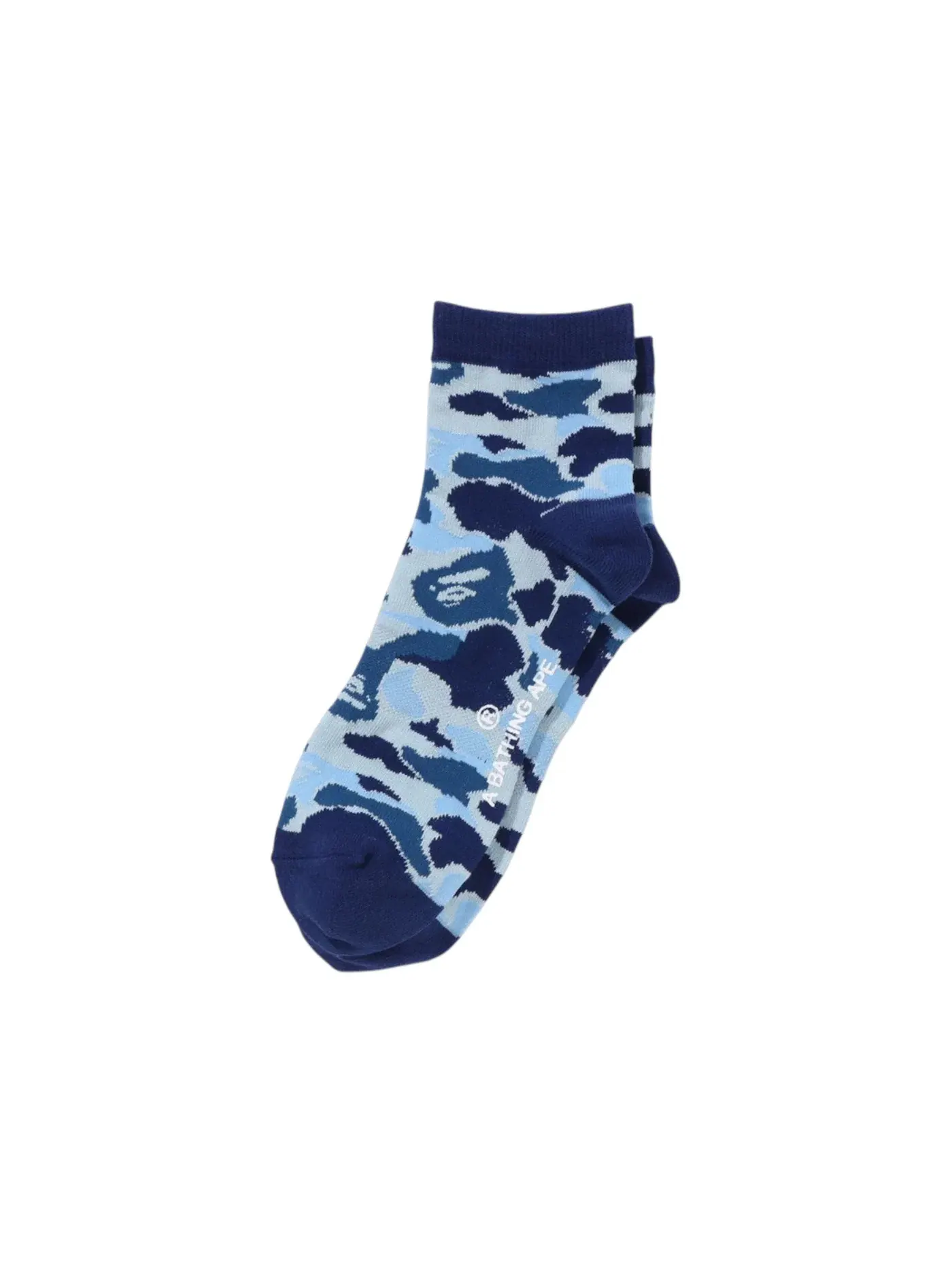 Мужские носки с принтом BAPE ABC Camo Ankle Jacquard Socks — изображение 1 из 1, синий