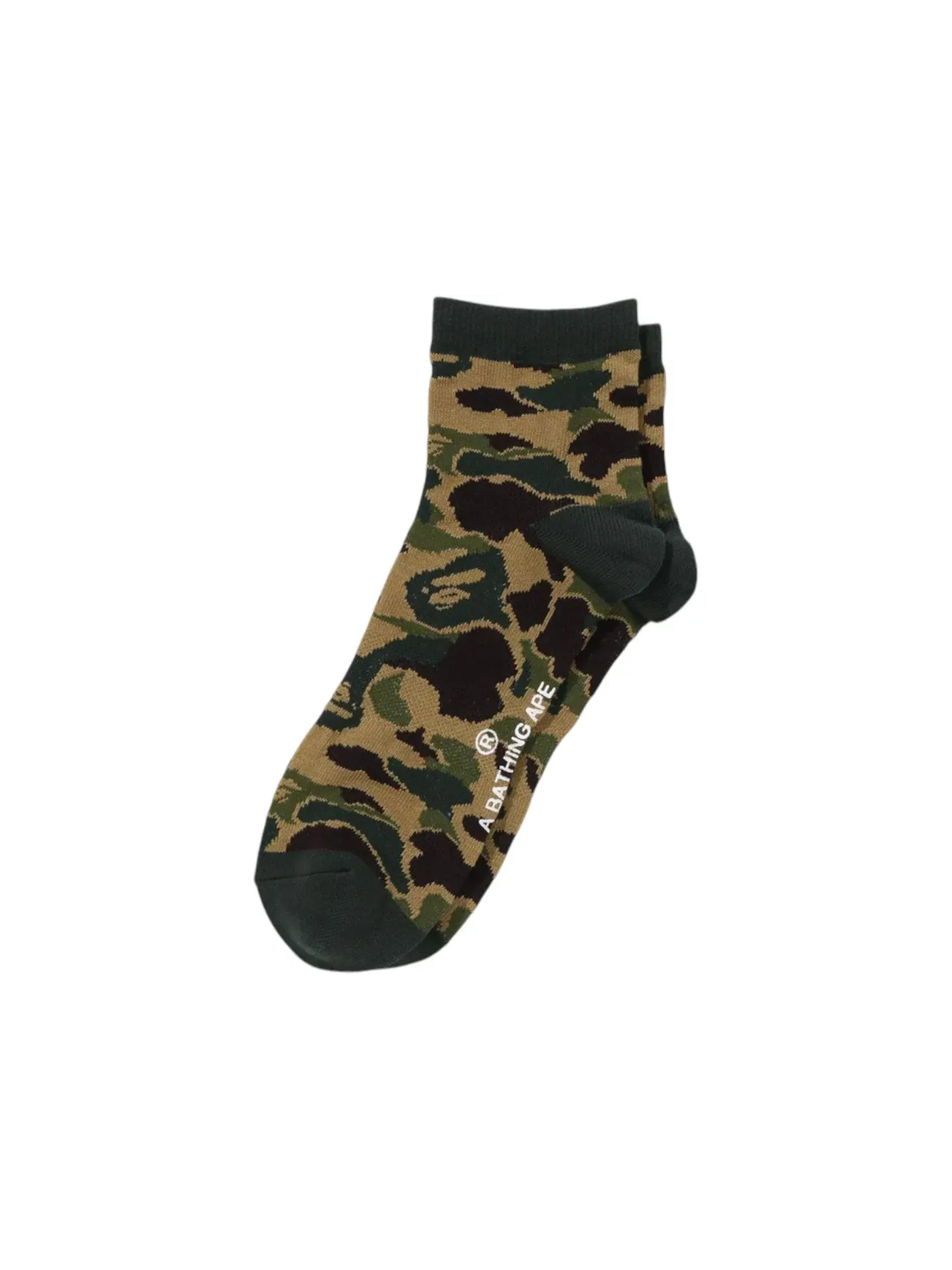 Мужские носки с принтом BAPE ABC Camo Ankle Jacquard Socks — изображение 1 из 1, зеленый