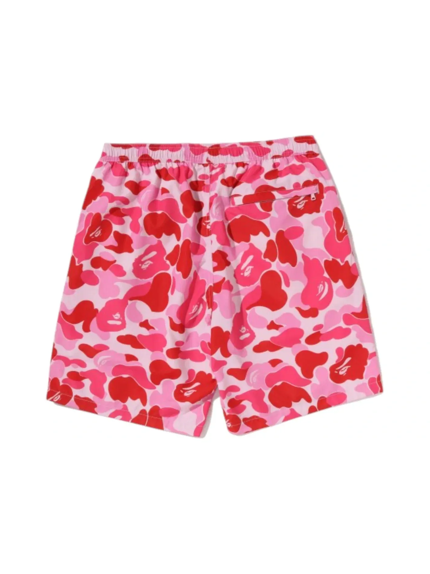 Мужские шорты с камуфляжным принтом BAPE ABC Camo Ape Head One Point Beach Shorts — изображение 2 из 2, розовый