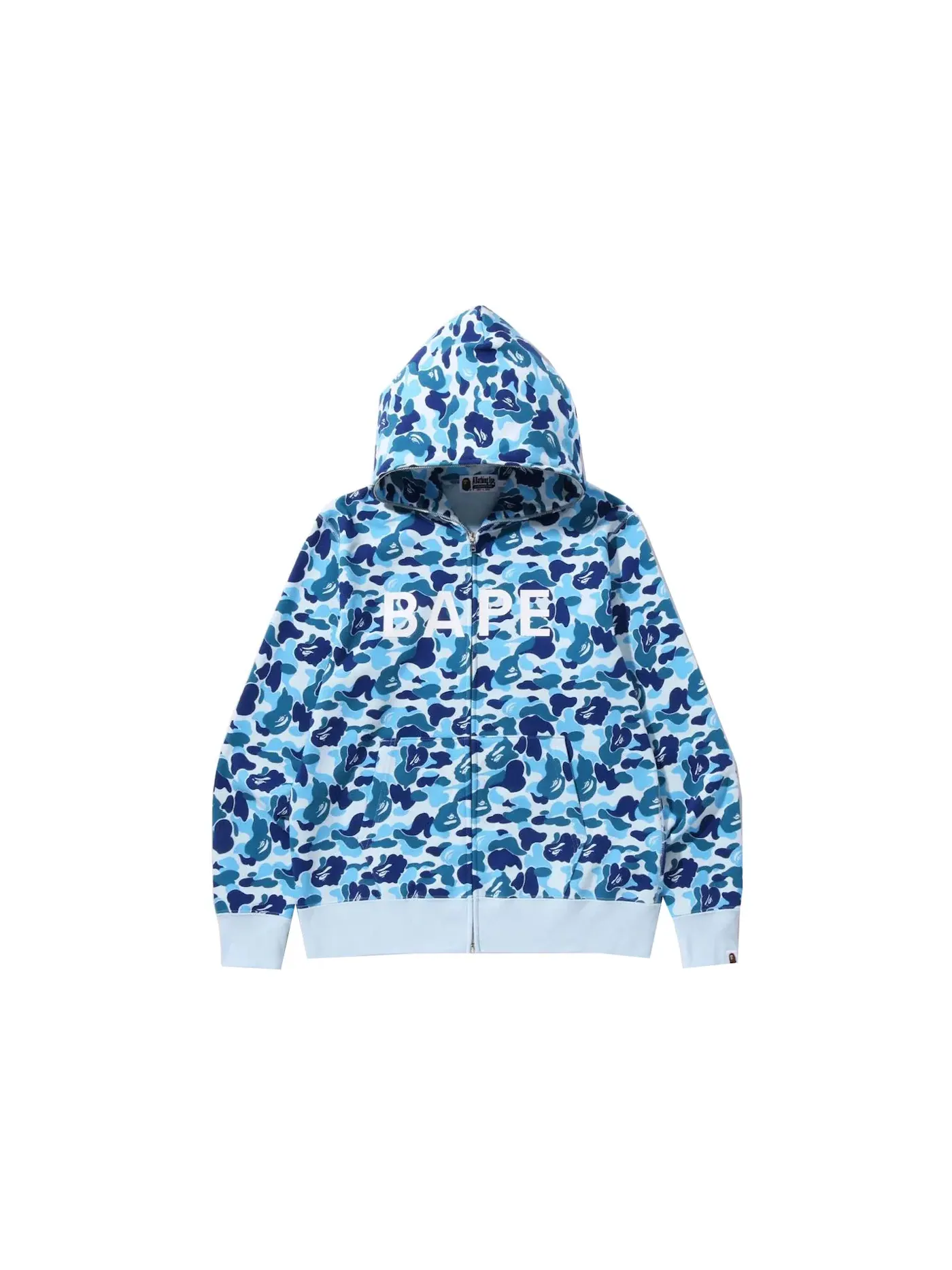 Мужская худи BAPE ABC Camo BAPE Full Zip Hoodie — изображение 1 из 2, синий