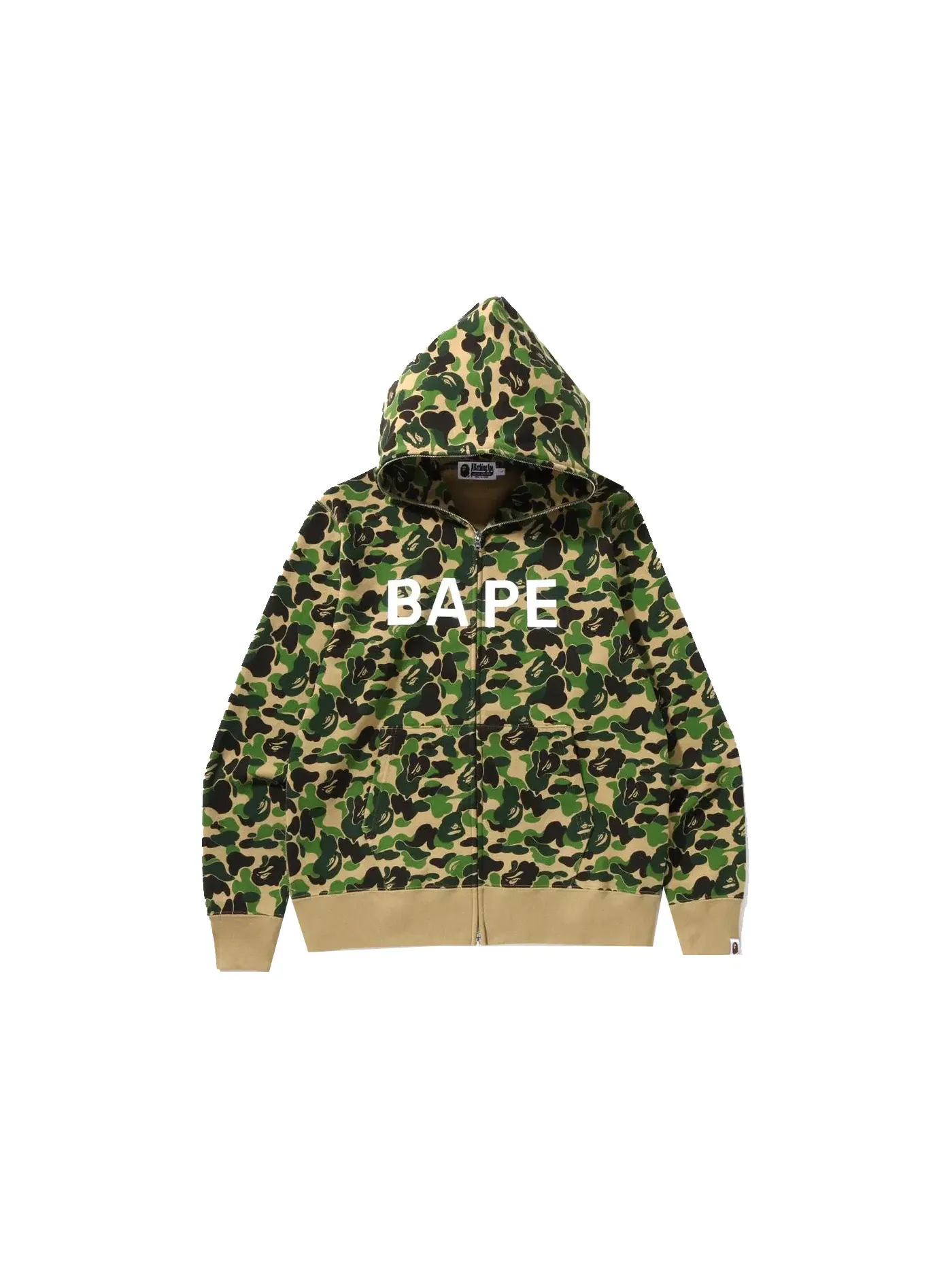 Мужская худи с камуфляжным принтом BAPE ABC Camo BAPE — изображение 1 из 2, зеленый