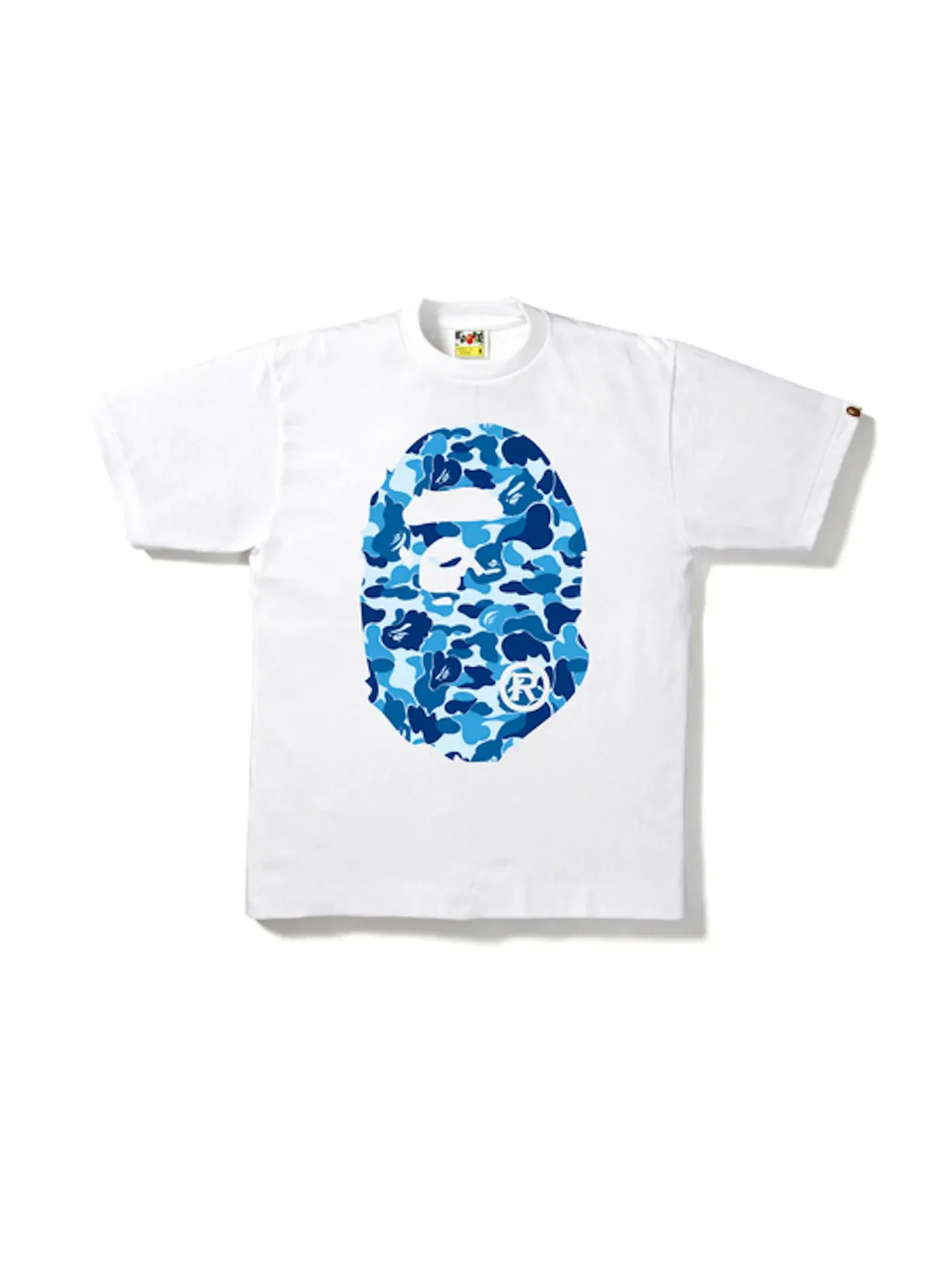 Мужская футболка с принтом BAPE ABC Camo Big Ape Head Tee — изображение 1 из 2, белый