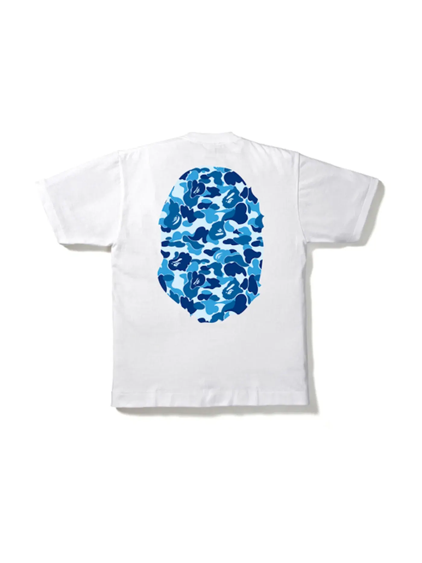 Мужская футболка с принтом BAPE ABC Camo Big Ape Head Tee — изображение 2 из 2, белый